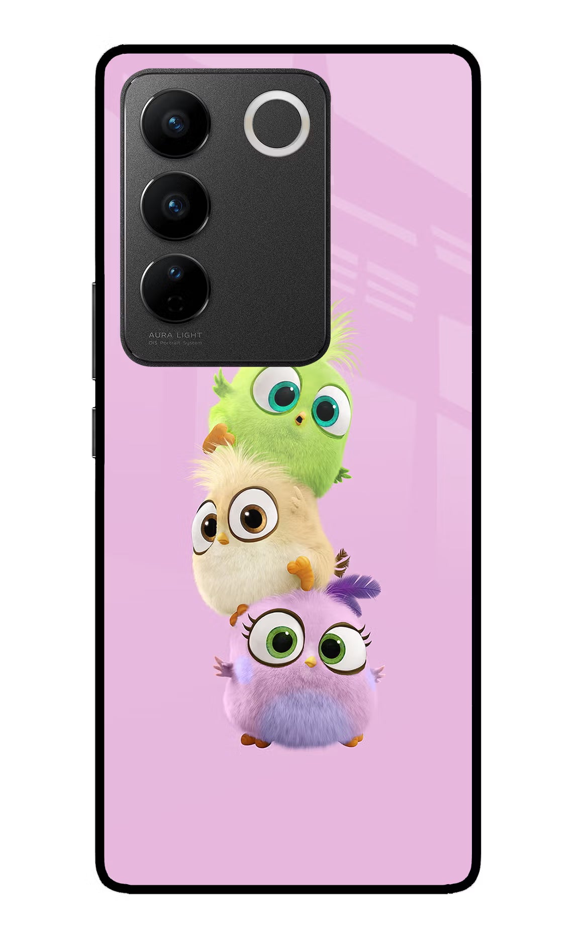 Cute Little Birds Vivo V27/V27 Pro Glass Case - Cute Little Birds Vivo V27/V27 Pro Glass Case Cute Little Birds Vivo V27/V27 Pro Glass Case