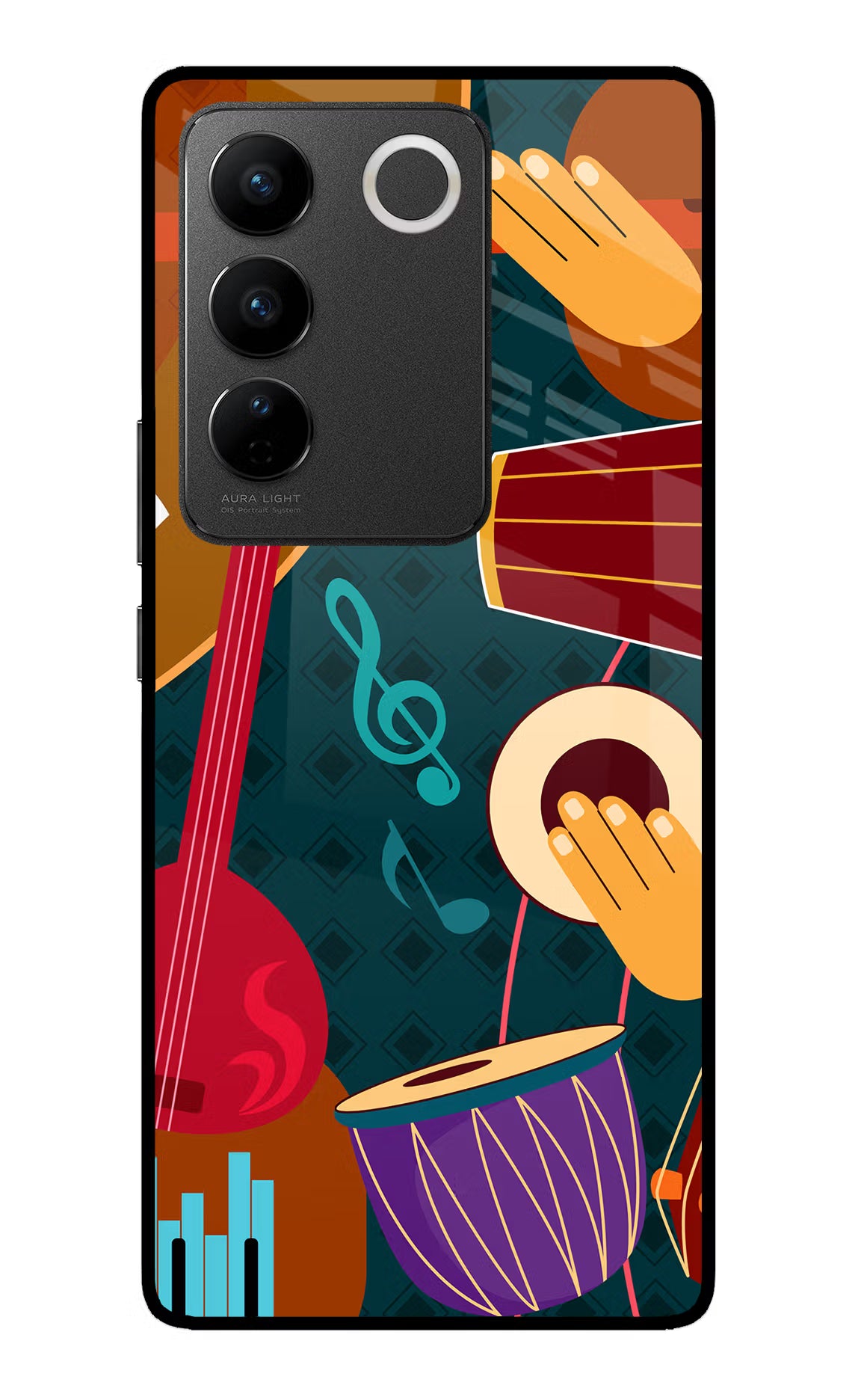 Music Instrument Vivo V27/V27 Pro Glass Case - Music Instrument Vivo V27/V27 Pro Glass Case Music Instrument Vivo V27/V27 Pro Glass Case