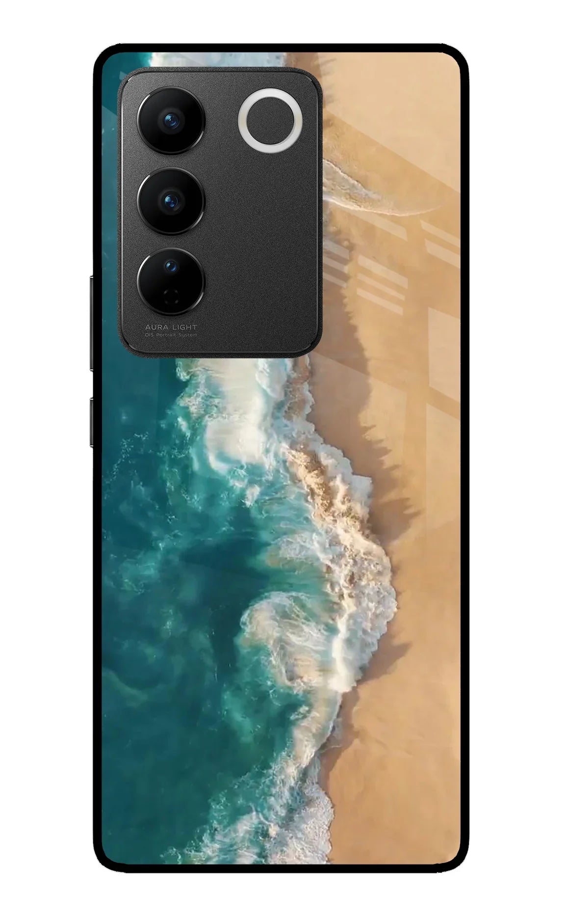 Ocean Beach Vivo V27/V27 Pro Glass Case - Ocean Beach Vivo V27/V27 Pro Glass Case Ocean Beach Vivo V27/V27 Pro Glass Case