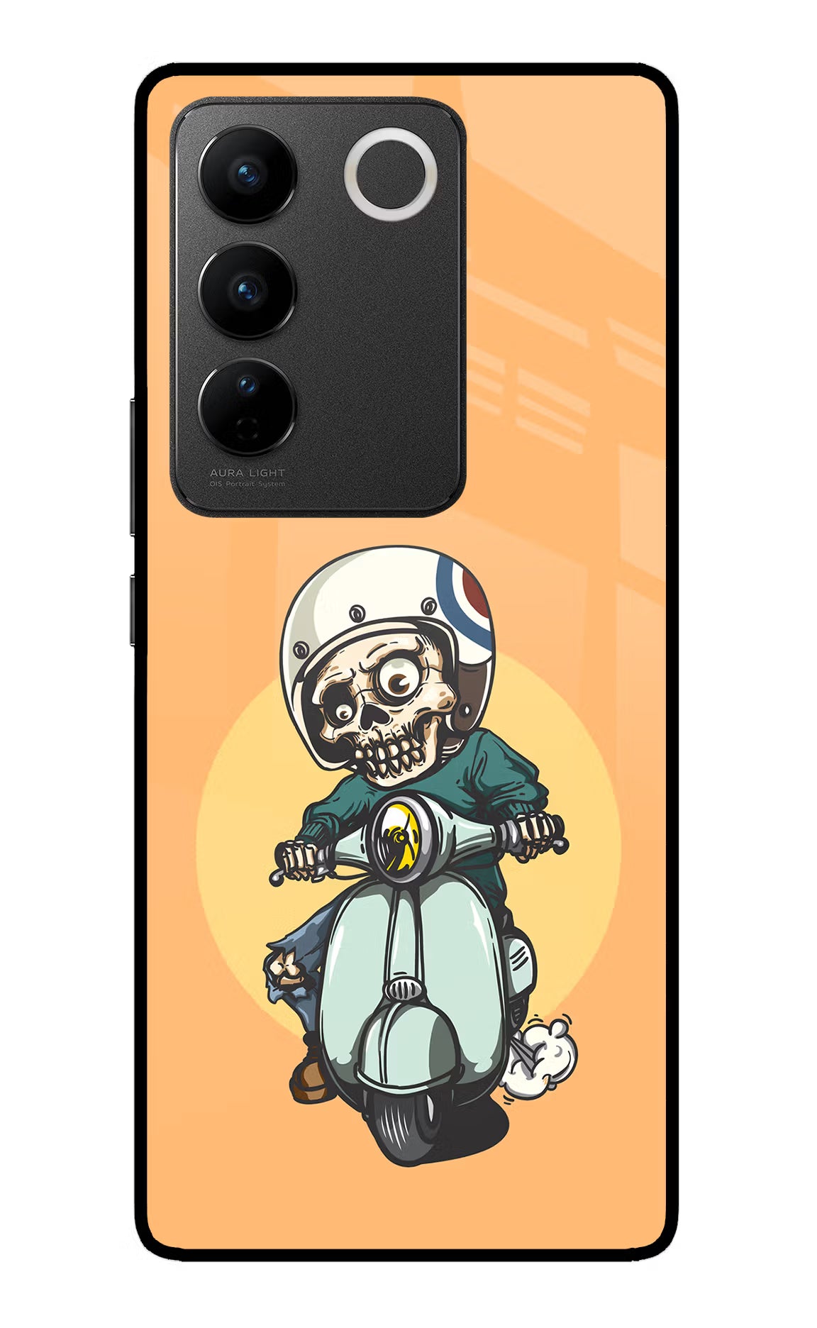 Undead Biker Vivo V27/V27 Pro Glass Case - Undead Biker Vivo V27/V27 Pro Glass Case Undead Biker Vivo V27/V27 Pro Glass Case