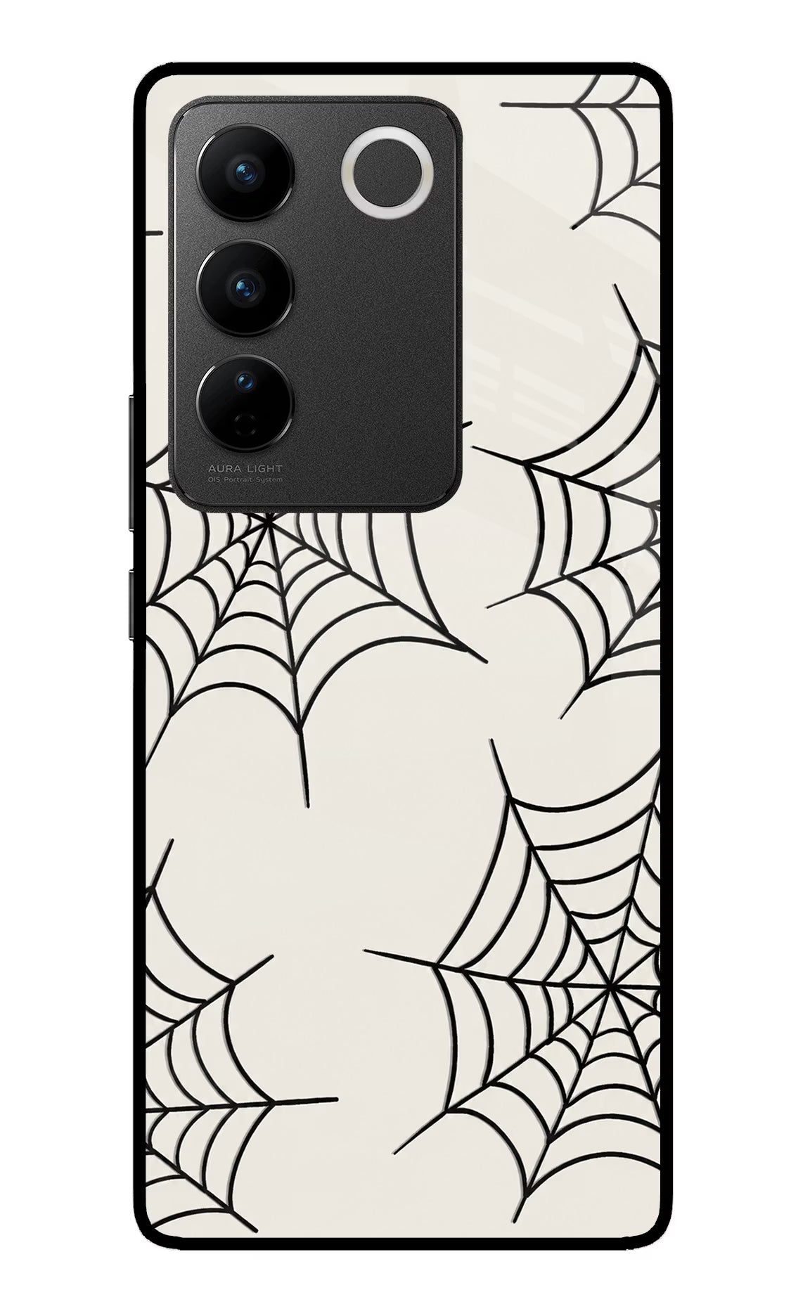 Spider Web Vivo V27/V27 Pro Glass Case - Spider Web Vivo V27/V27 Pro Glass Case Spider Web Vivo V27/V27 Pro Glass Case