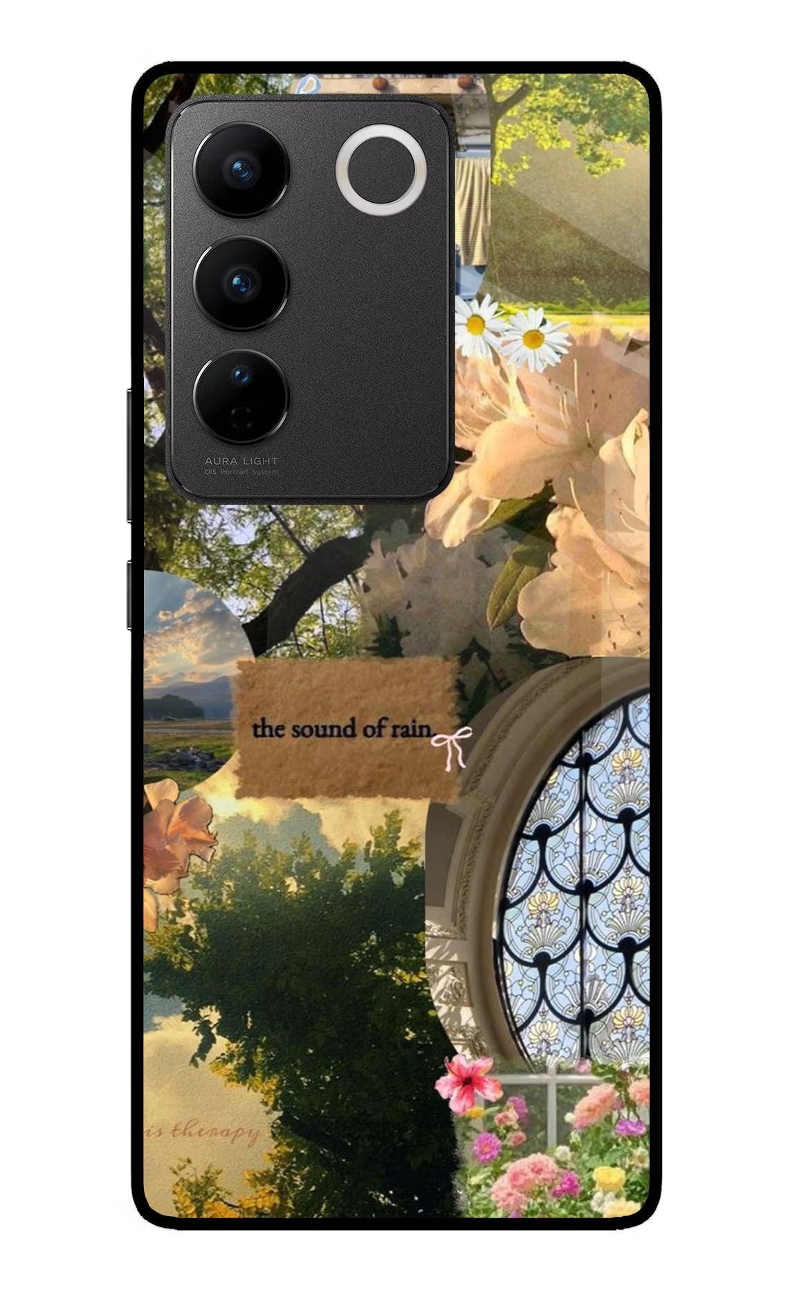 Rain Vivo V27/V27 Pro Glass Case - Rain Vivo V27/V27 Pro Glass Case Rain Vivo V27/V27 Pro Glass Case