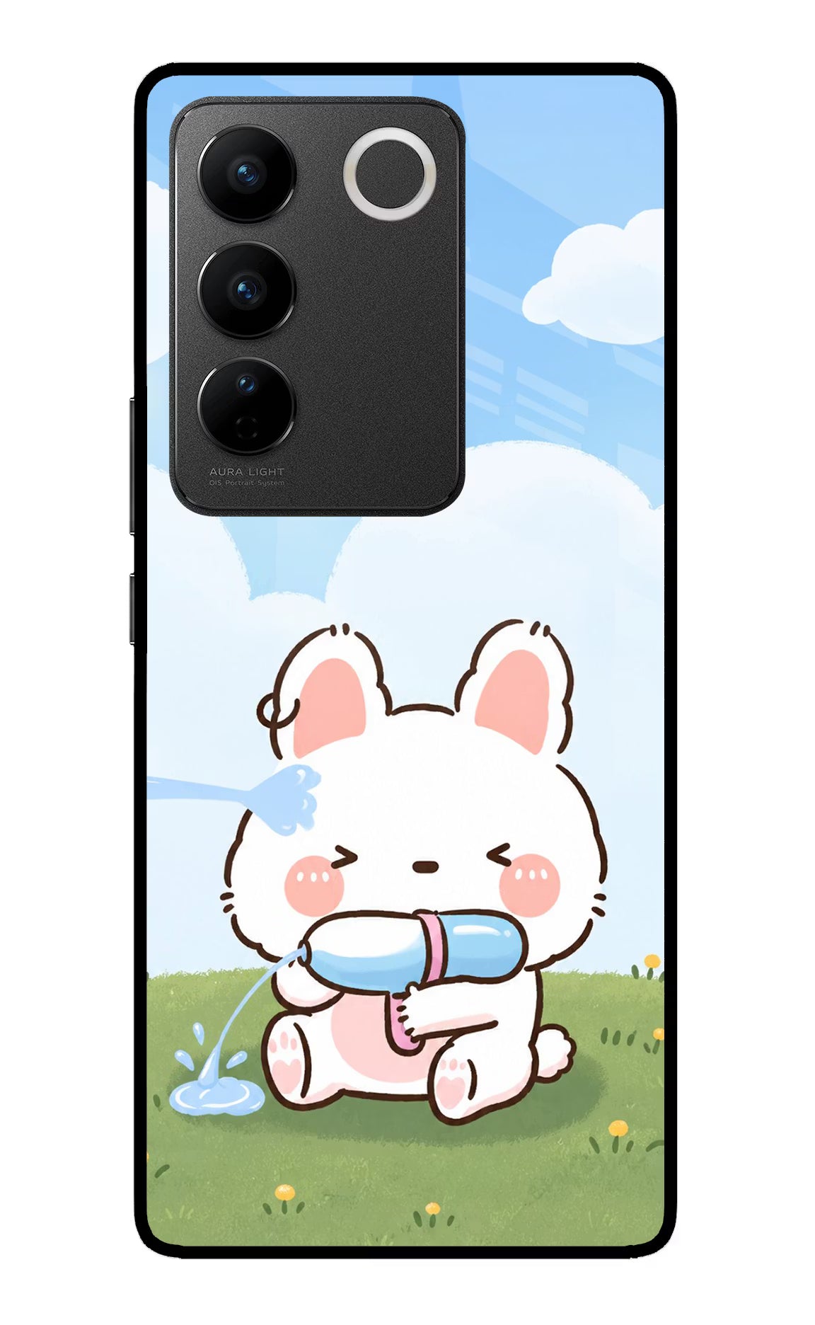 Bunny Treat Vivo V27/V27 Pro Glass Case - Bunny Treat Vivo V27/V27 Pro Glass Case Bunny Treat Vivo V27/V27 Pro Glass Case