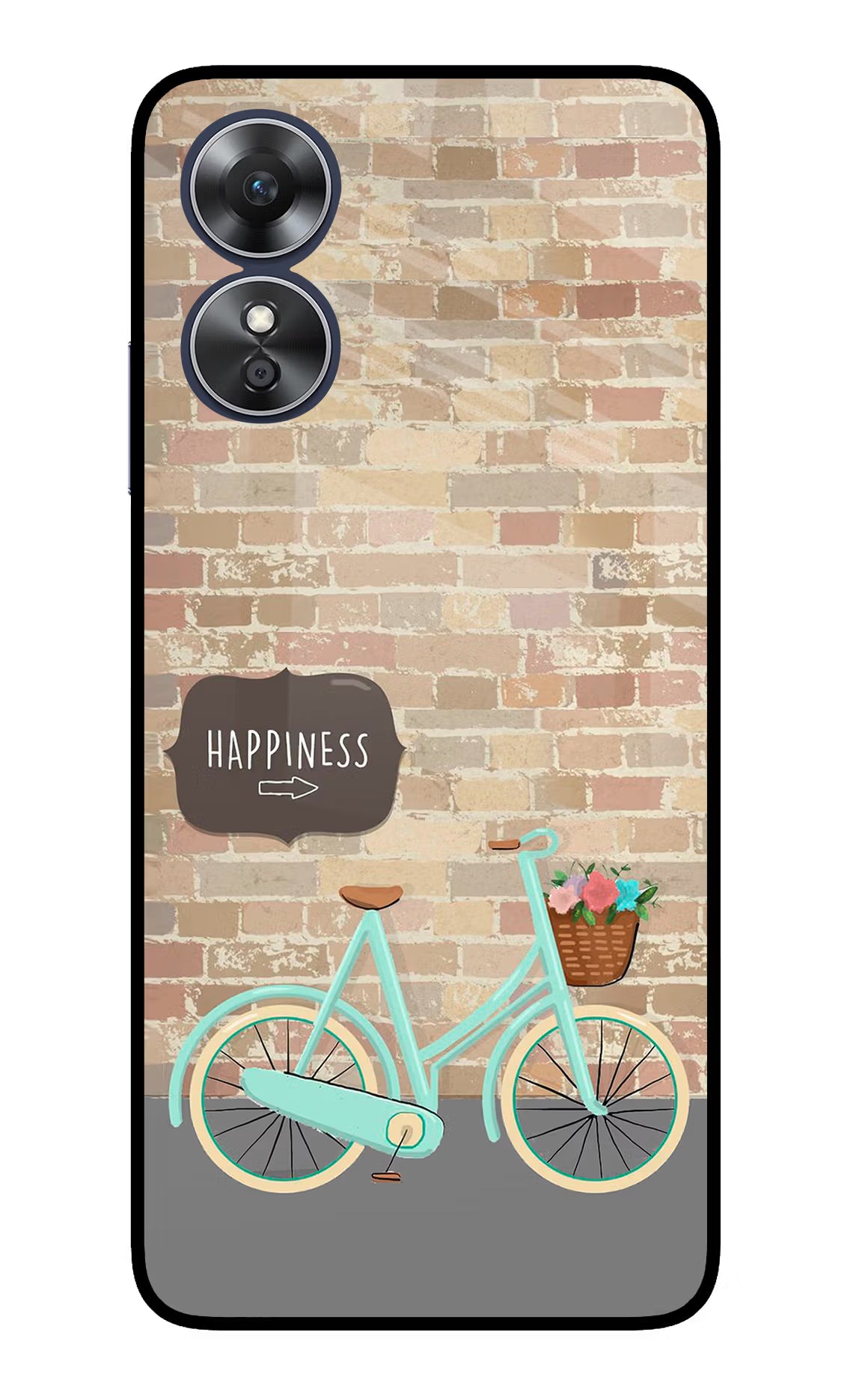 Happiness Artwork Oppo A17 Glass Case - Happiness Artwork Oppo A17 Glass Case Happiness Artwork Oppo A17 Glass Case