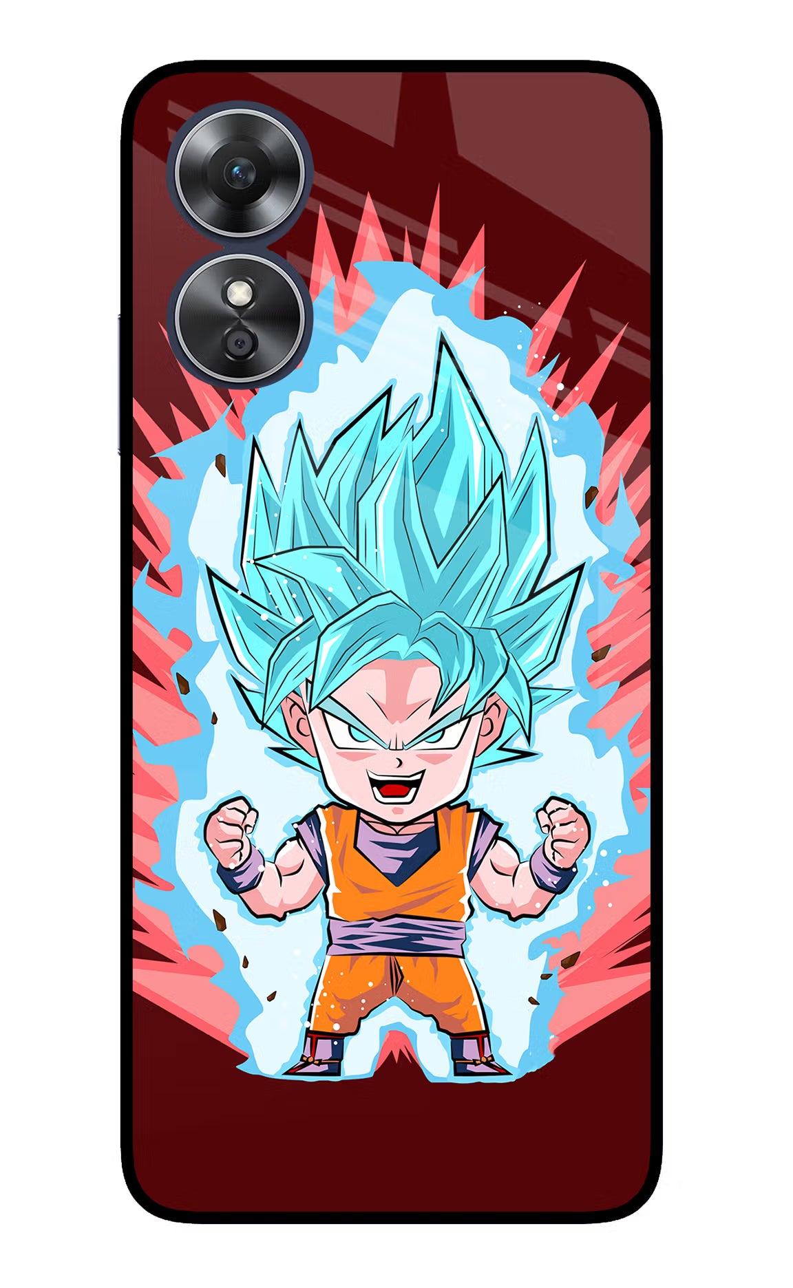 Goku Little Oppo A17 Glass Case - Goku Little Oppo A17 Glass Case Goku Little Oppo A17 Glass Case