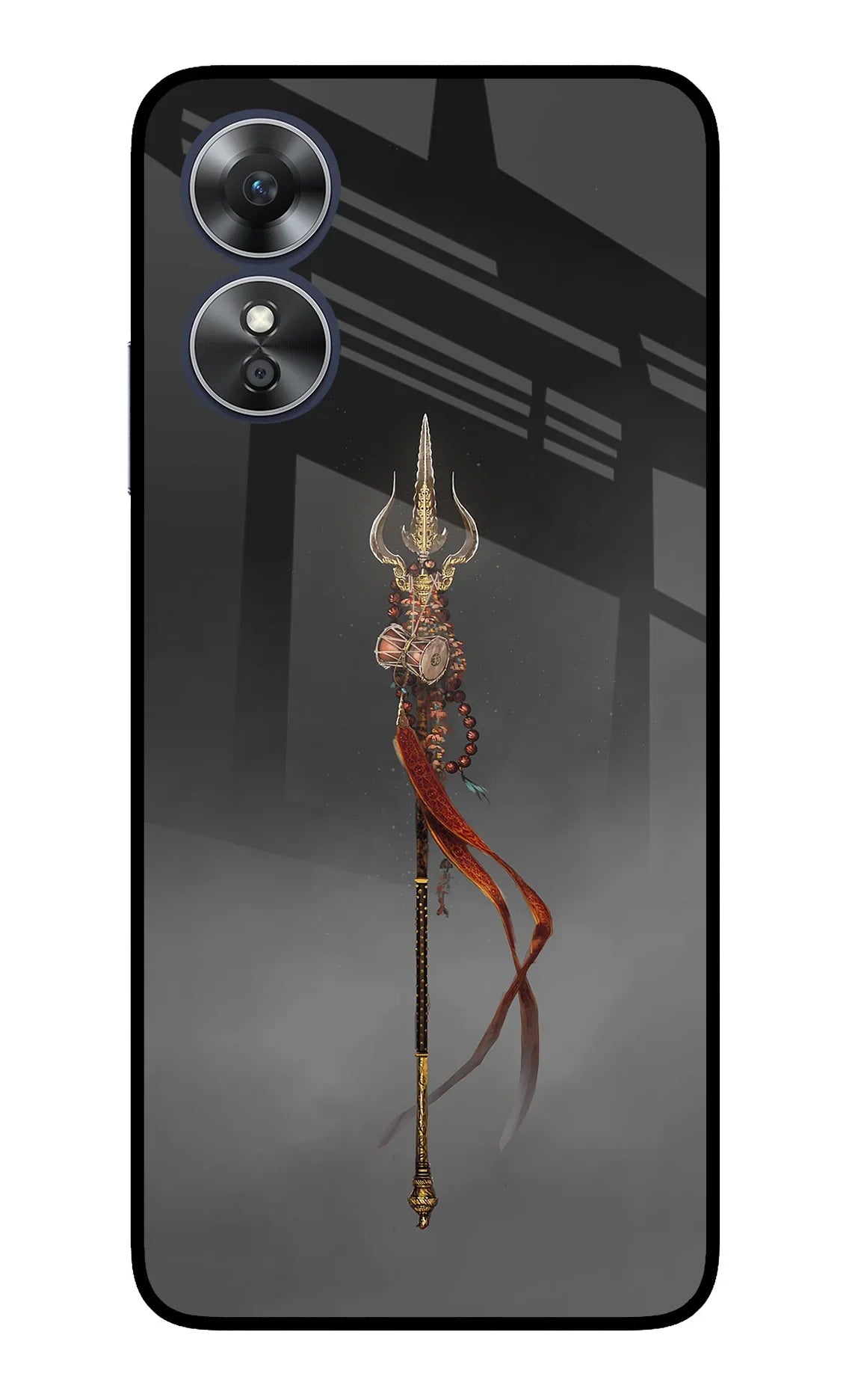 Shiv Trishul Oppo A17 Glass Case - Shiv Trishul Oppo A17 Glass Case Shiv Trishul Oppo A17 Glass Case