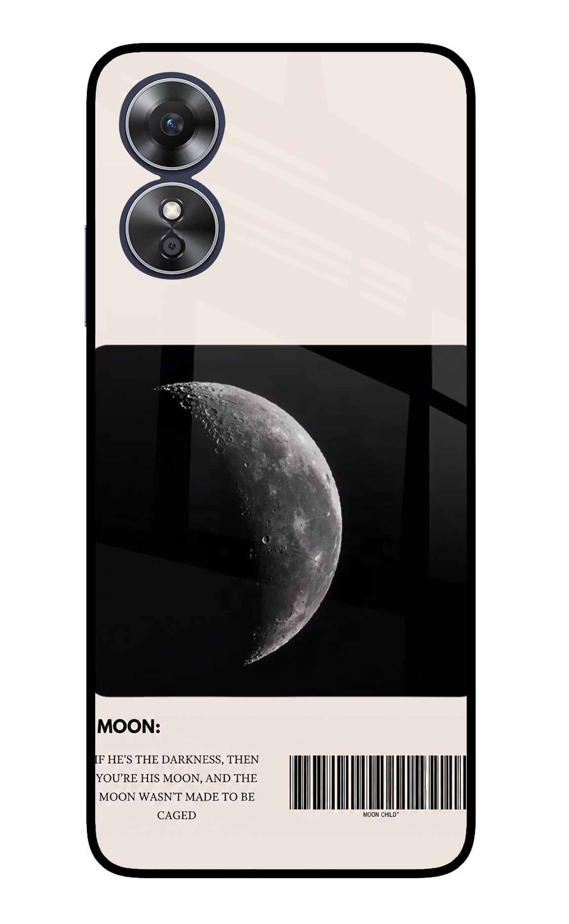 Moon Phase Oppo A17 Glass Case - Moon Phase Oppo A17 Glass Case Moon Phase Oppo A17 Glass Case