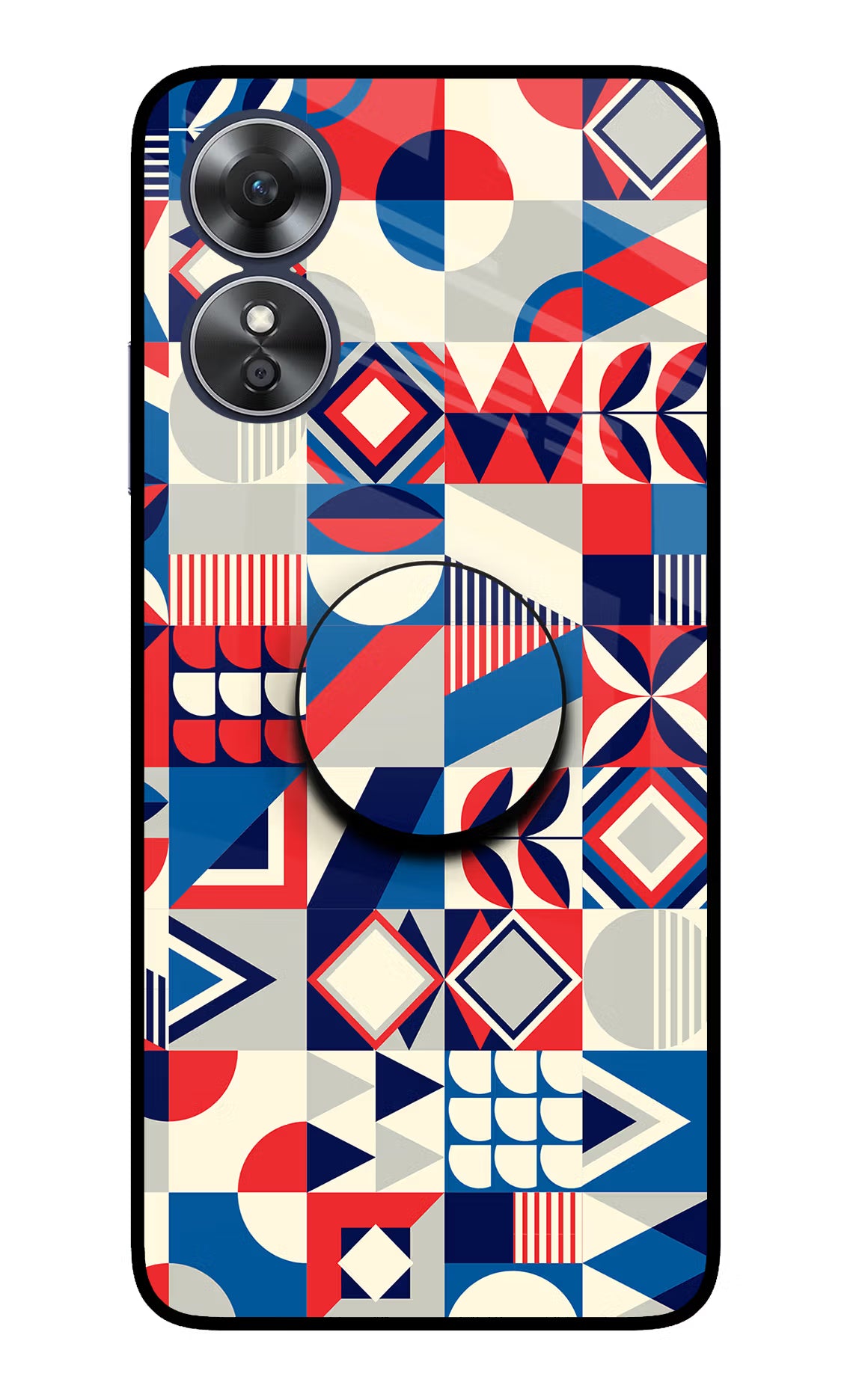 Colorful Pattern Oppo A17 Glass Case - Colorful Pattern Oppo A17 Glass Case Colorful Pattern Oppo A17 Glass Case