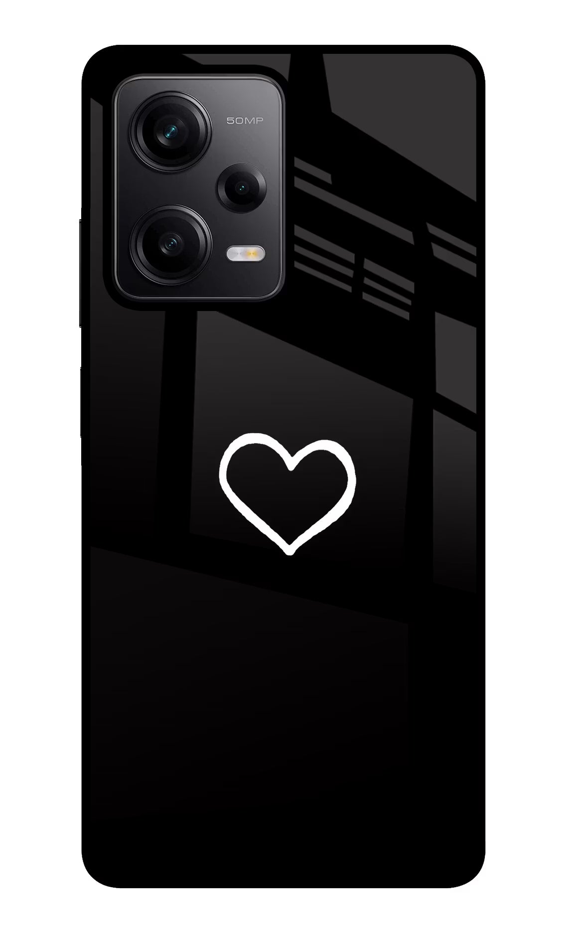 Heart Poco X5 5G Back Cover - Heart Poco X5 5G Glass Case Back Cover by Casekaro Heart Poco X5 5G Glass Case Back Cover by Casekaro