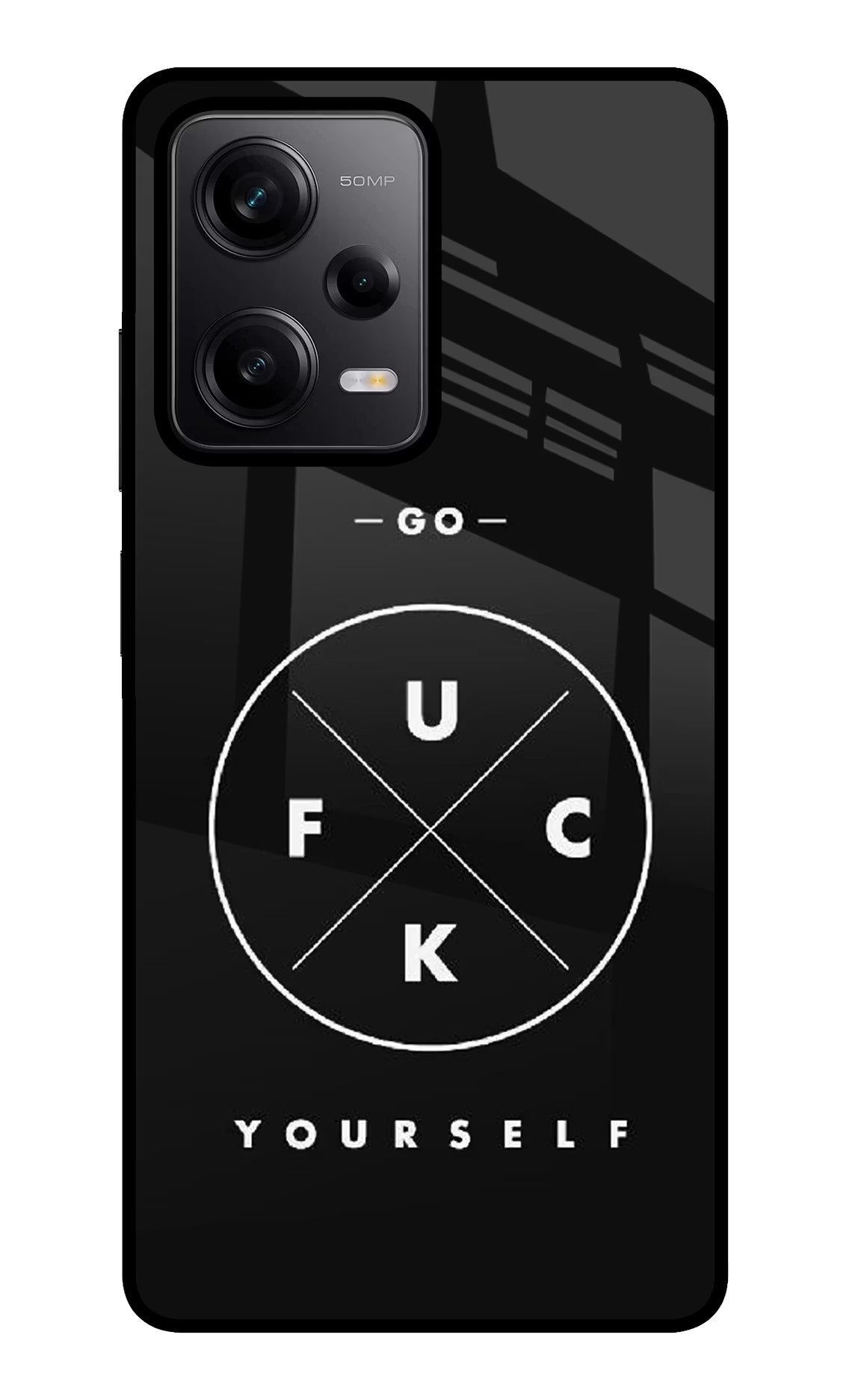 Go Fuck Yourself Poco X5 5G Back Cover - Go Fuck Yourself Poco X5 5G Glass Case Back Cover by Casekaro Go Fuck Yourself Poco X5 5G Glass Case Back Cover by Casekaro