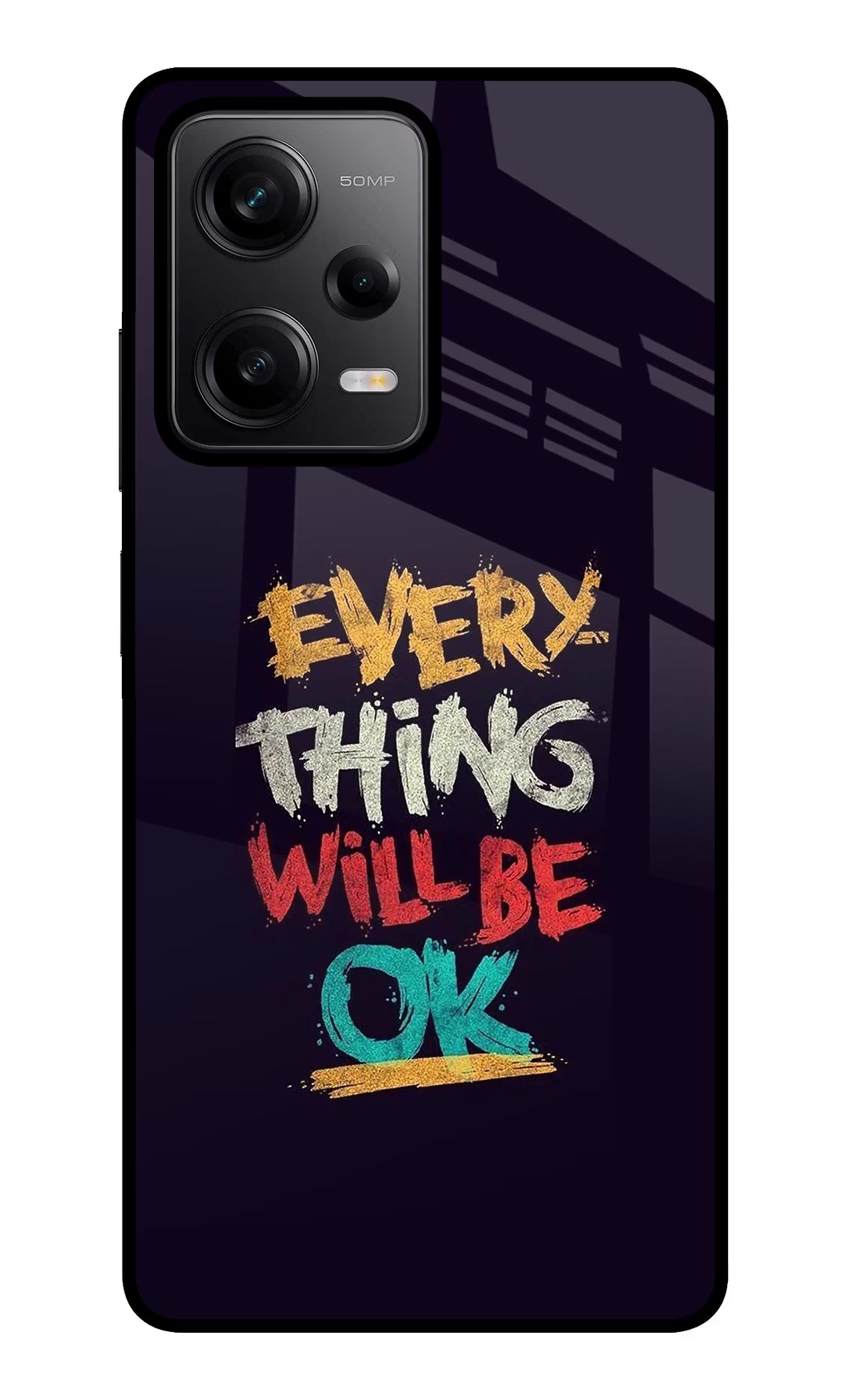 Everything Will Be Ok Poco X5 5G Glass Case - Everything Will Be Ok Poco X5 5G Glass Case Everything Will Be Ok Poco X5 5G Glass Case