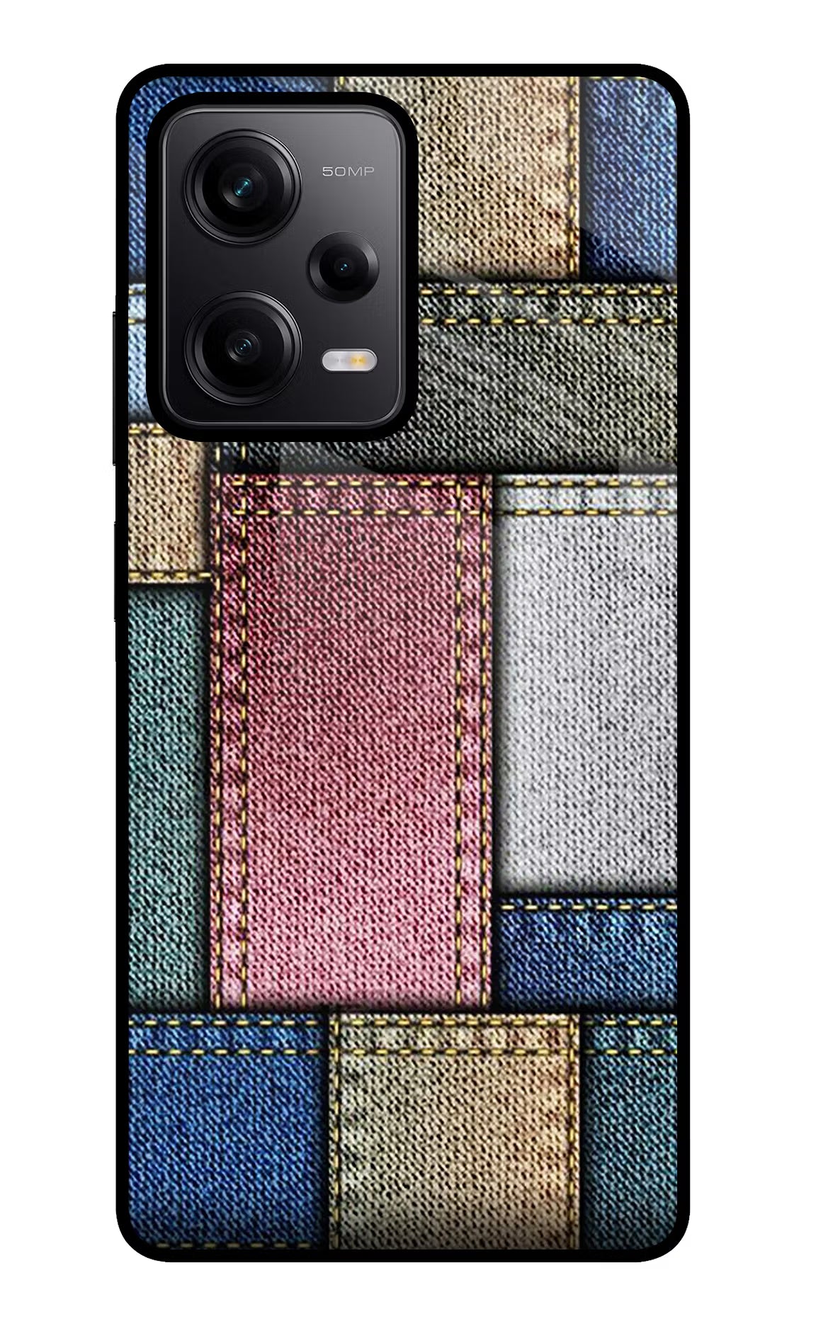 Multicolor Jeans Poco X5 5G Glass Case - Multicolor Jeans Poco X5 5G Glass Case Multicolor Jeans Poco X5 5G Glass Case