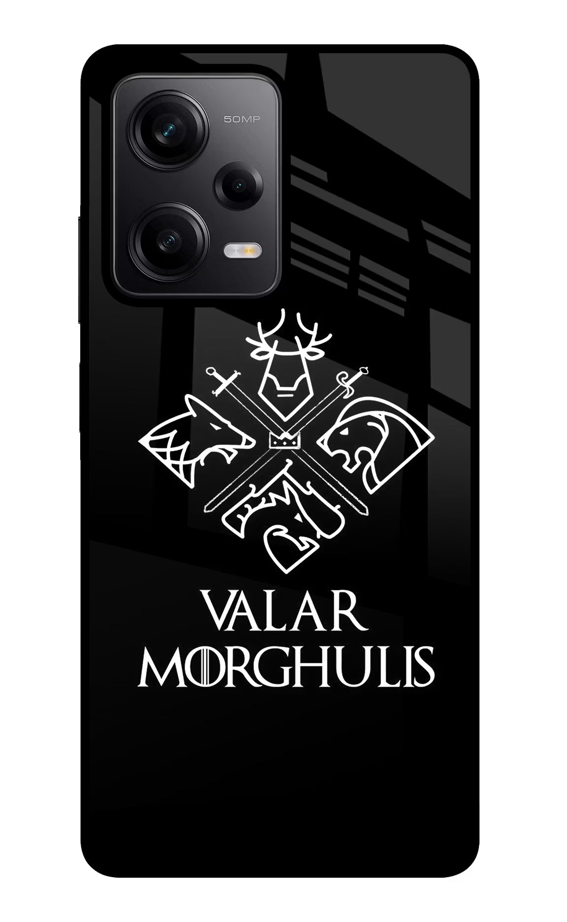 Valar Morghulis | Game Of Thrones Poco X5 5G Back Cover - Valar Morghulis | Game Of Thrones Poco X5 5G Glass Case Back Cover by Casekaro Valar Morghulis | Game Of Thrones Poco X5 5G Glass Case Back Cover by Casekaro