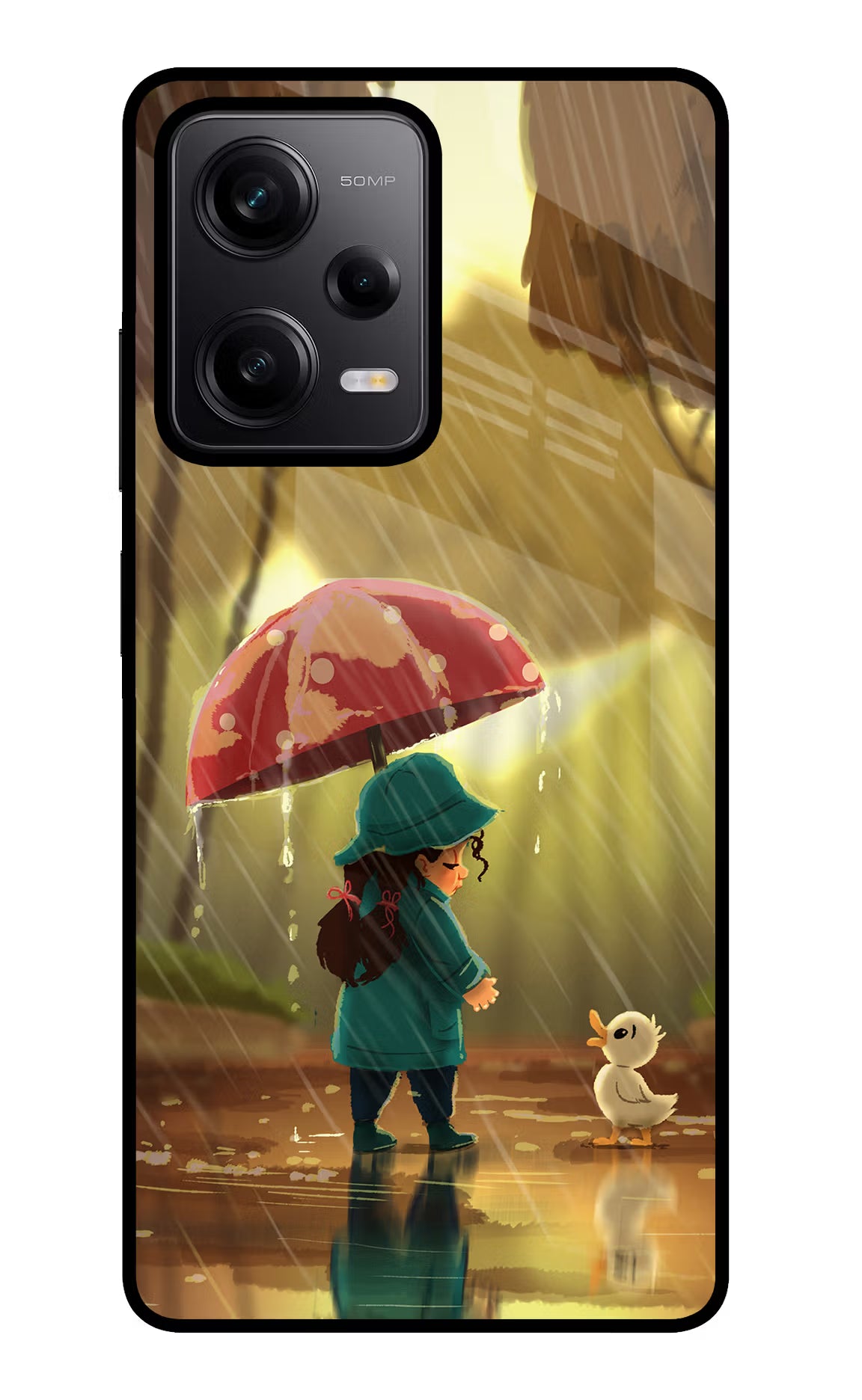 Rainy Day Poco X5 5G Glass Case - Rainy Day Poco X5 5G Glass Case Rainy Day Poco X5 5G Glass Case