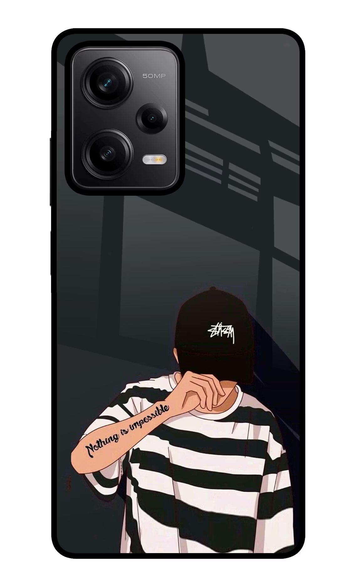 Aesthetic Boy Poco X5 5G Back Cover - Aesthetic Boy Poco X5 5G Glass Case Back Cover by Casekaro Aesthetic Boy Poco X5 5G Glass Case Back Cover by Casekaro