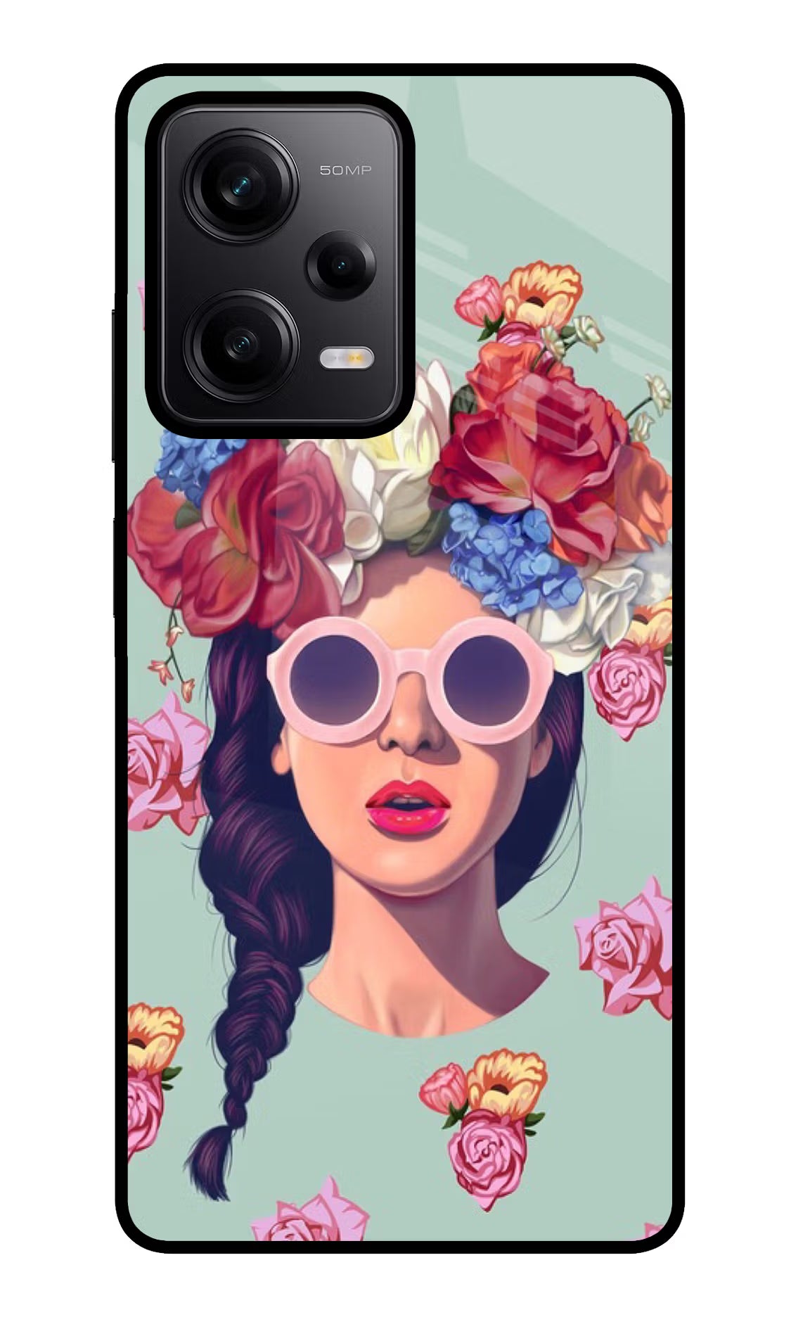 Pretty Girl Poco X5 5G Back Cover - Pretty Girl Poco X5 5G Glass Case Back Cover by Casekaro Pretty Girl Poco X5 5G Glass Case Back Cover by Casekaro