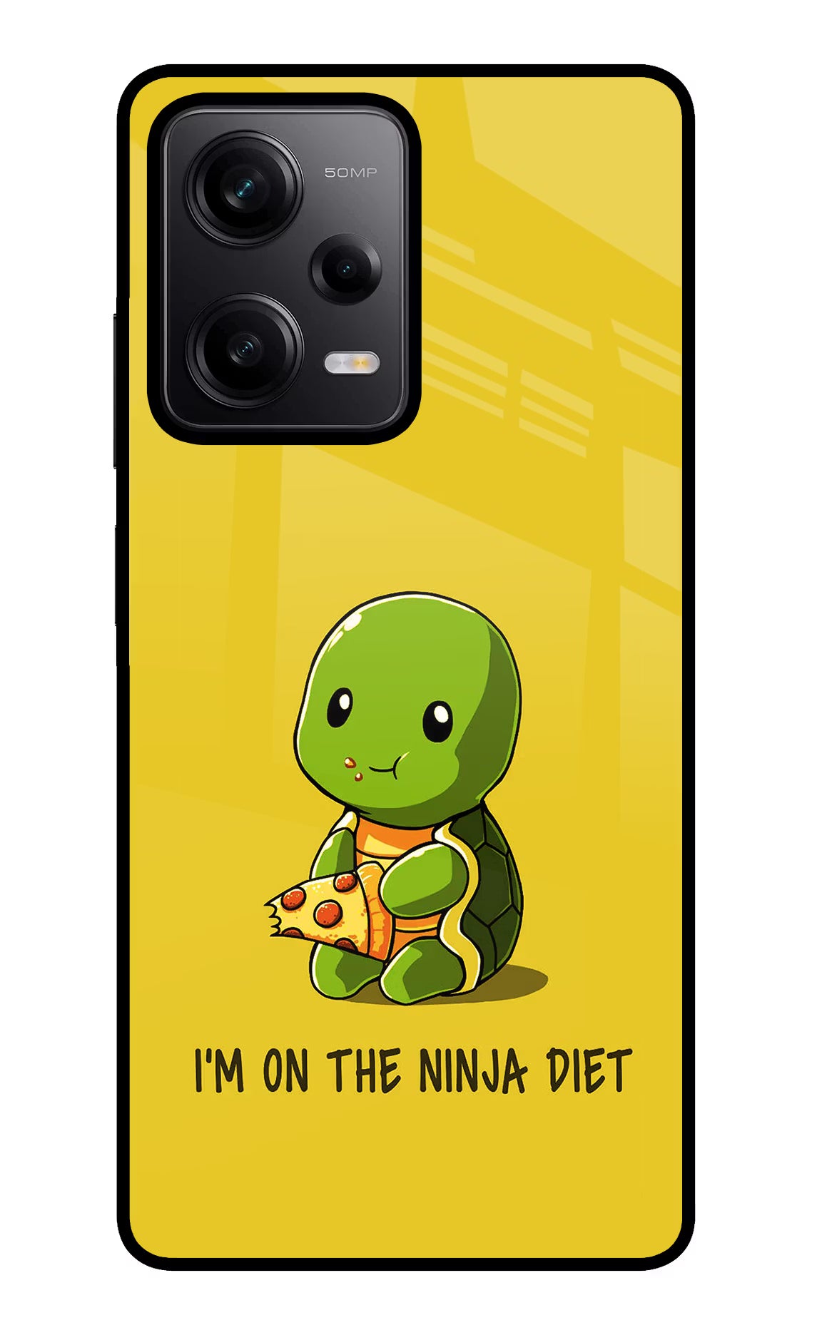 I'm on Ninja Diet Poco X5 5G Back Cover - I'm on Ninja Diet Poco X5 5G Glass Case Back Cover by Casekaro I'm on Ninja Diet Poco X5 5G Glass Case Back Cover by Casekaro