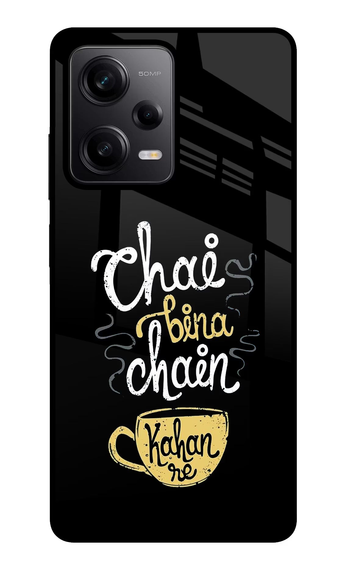 Chai Bina Chain Kaha Re Poco X5 5G Glass Case - Chai Bina Chain Kaha Re Poco X5 5G Glass Case Chai Bina Chain Kaha Re Poco X5 5G Glass Case