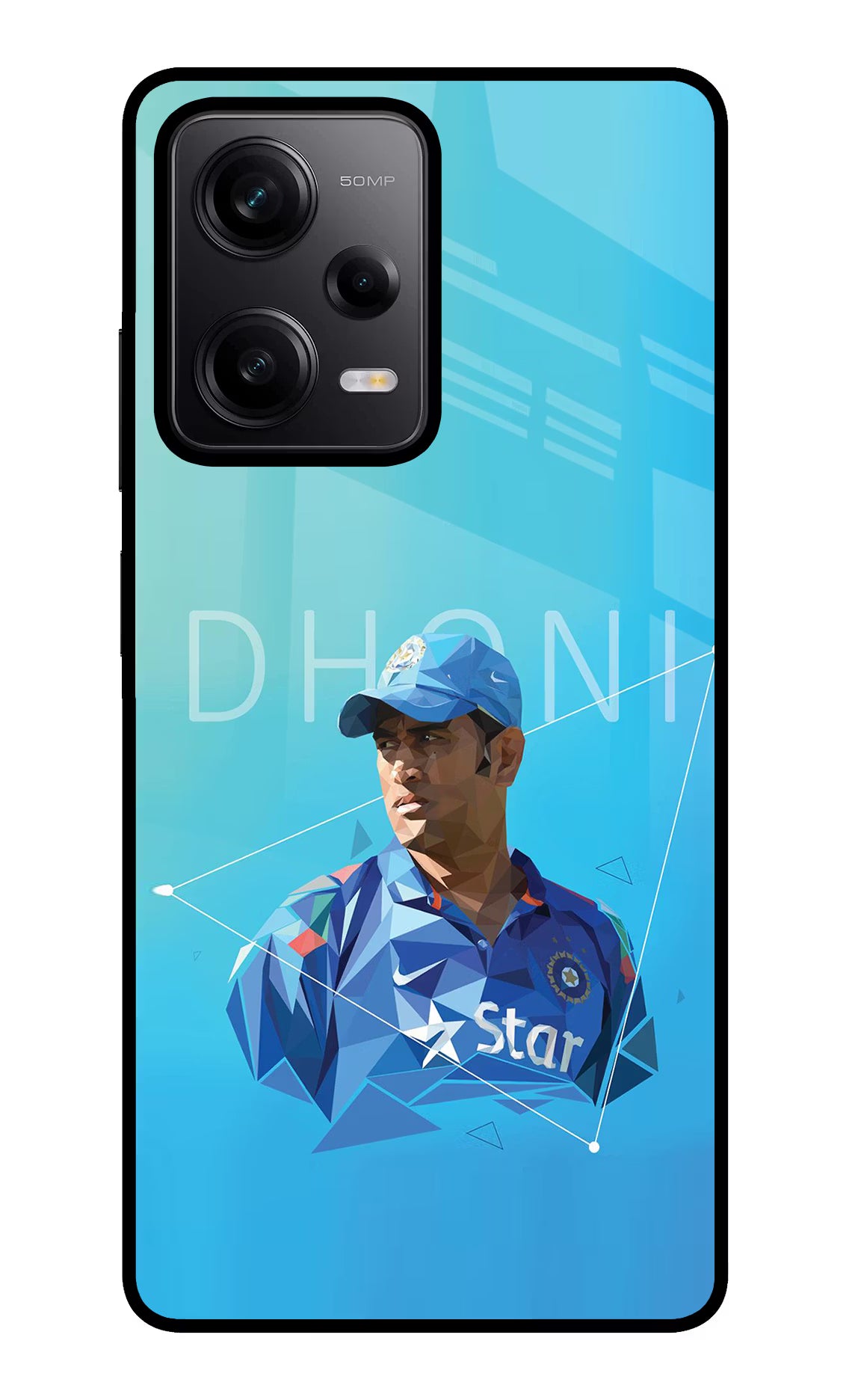 Dhoni Artwork Poco X5 5G Glass Case - Dhoni Artwork Poco X5 5G Glass Case Dhoni Artwork Poco X5 5G Glass Case