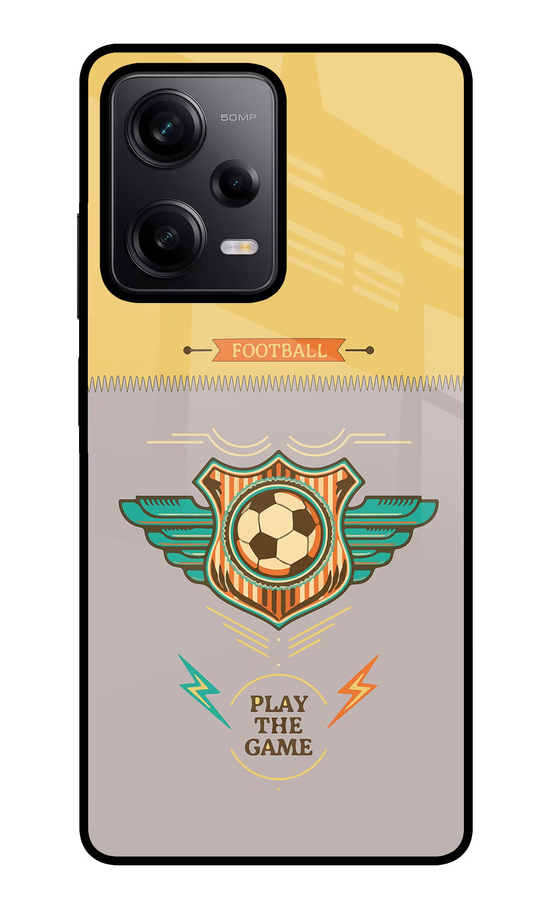 Football Poco X5 5G Glass Case - Football Poco X5 5G Glass Case Football Poco X5 5G Glass Case