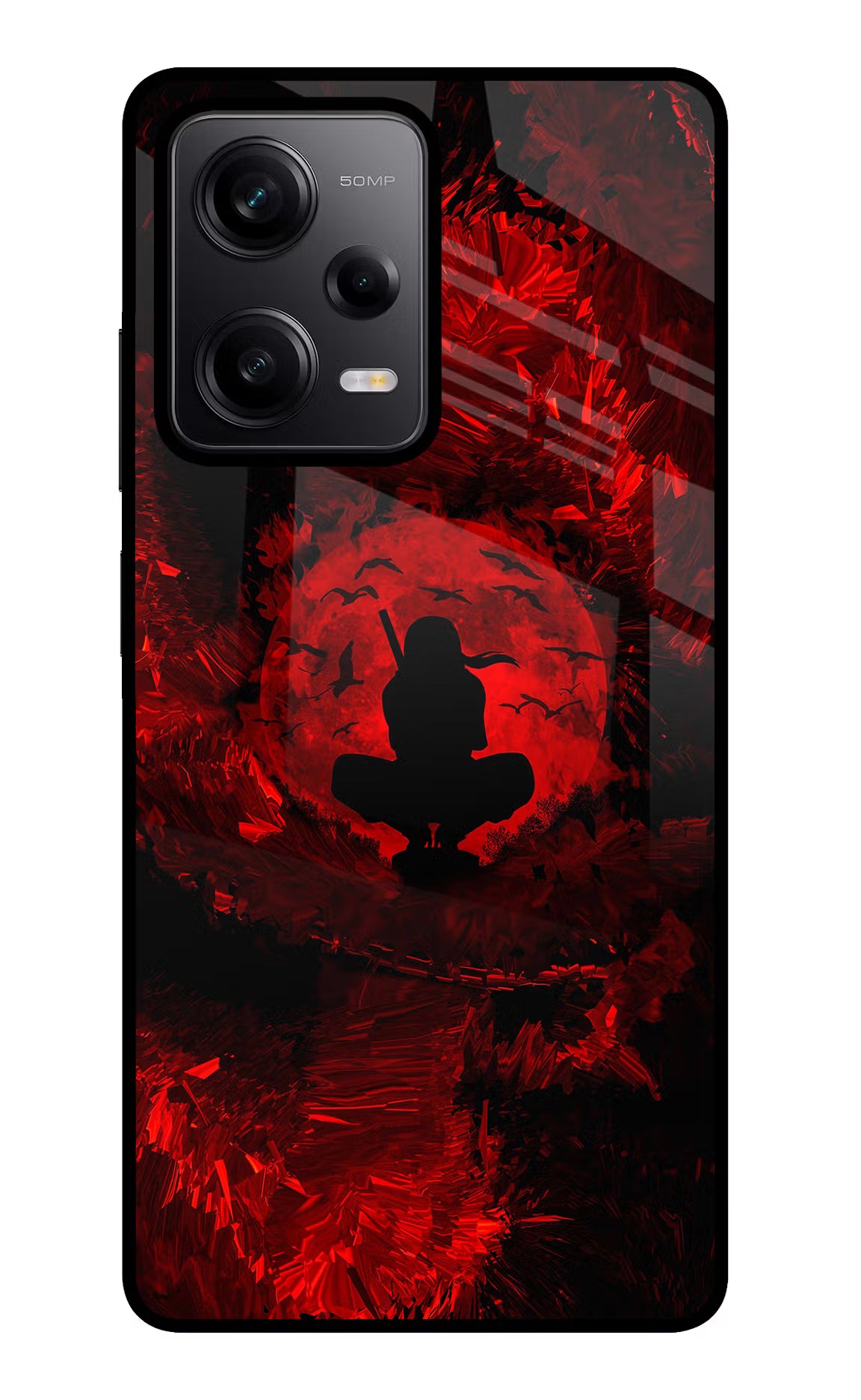 Itachi Uchiha Poco X5 5G Back Cover - Itachi Uchiha Poco X5 5G Glass Case Back Cover by Casekaro Itachi Uchiha Poco X5 5G Glass Case Back Cover by Casekaro