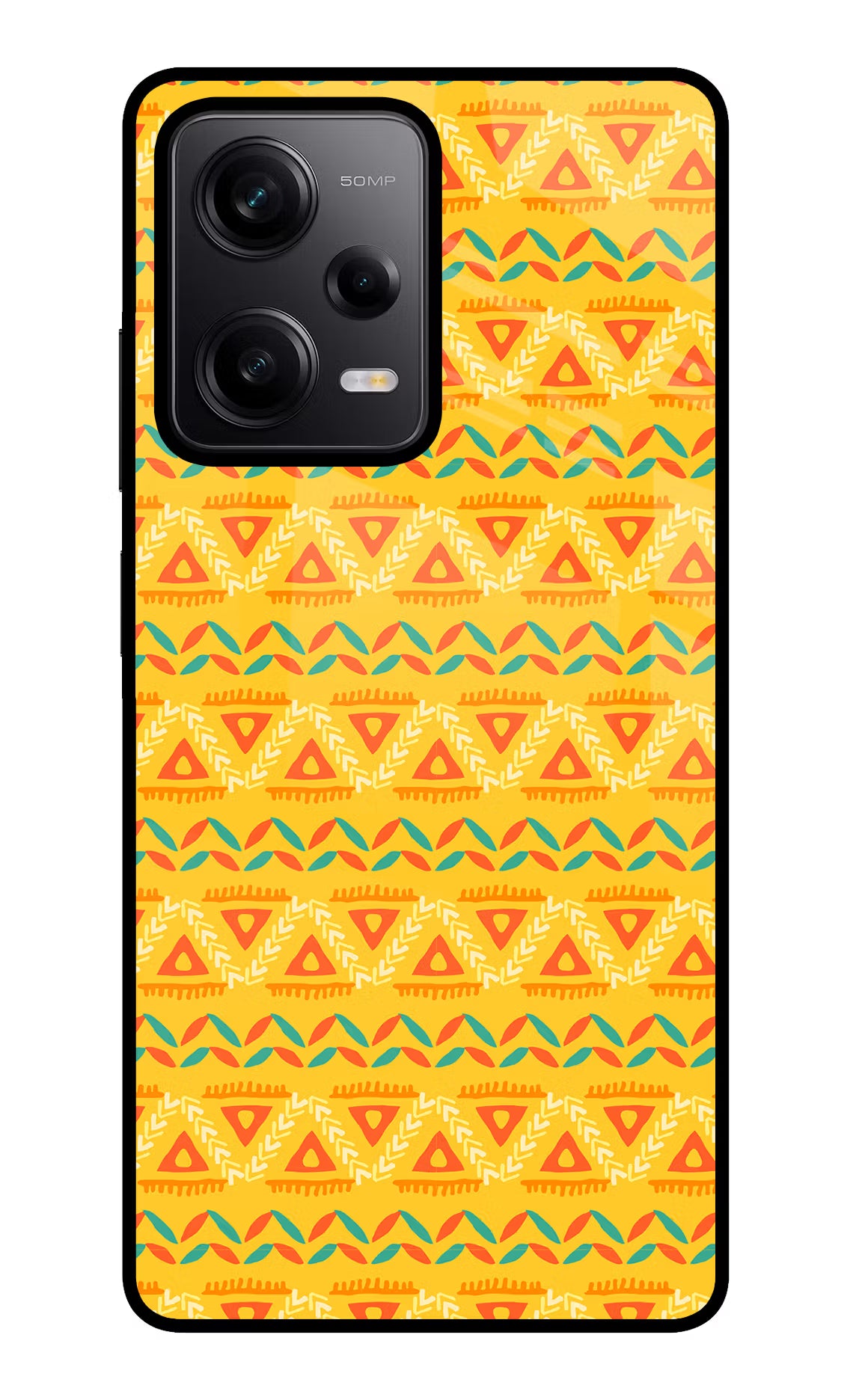 Tribal Pattern Poco X5 5G Back Cover - Tribal Pattern Poco X5 5G Glass Case Back Cover by Casekaro Tribal Pattern Poco X5 5G Glass Case Back Cover by Casekaro