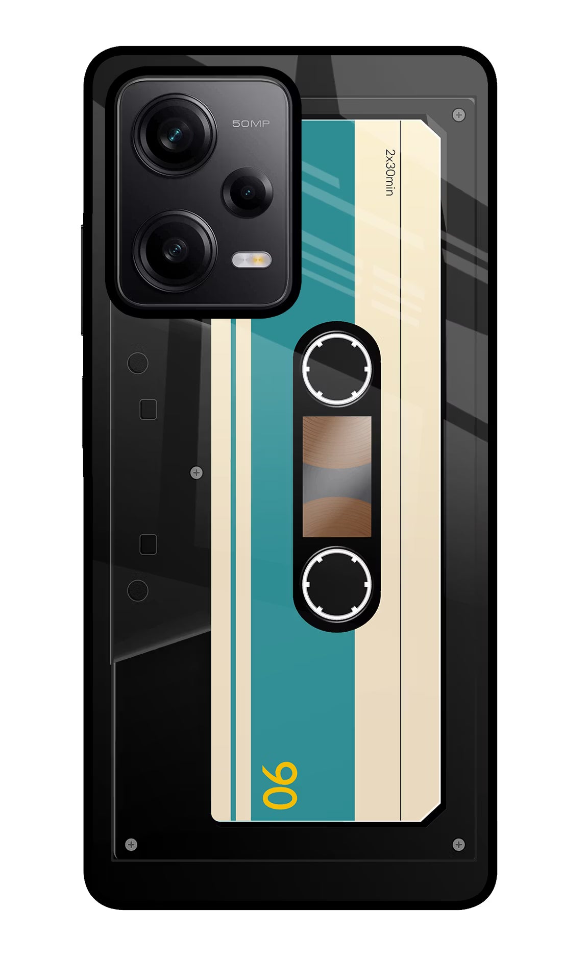 Cassette Poco X5 5G Back Cover - Cassette Poco X5 5G Glass Case Back Cover by Casekaro Cassette Poco X5 5G Glass Case Back Cover by Casekaro