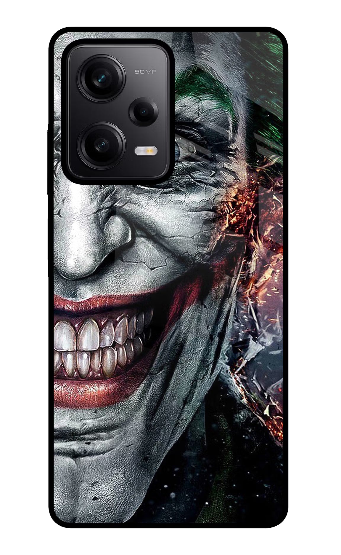 Joker Cam Poco X5 5G Back Cover - Joker Cam Poco X5 5G Glass Case Back Cover by Casekaro Joker Cam Poco X5 5G Glass Case Back Cover by Casekaro