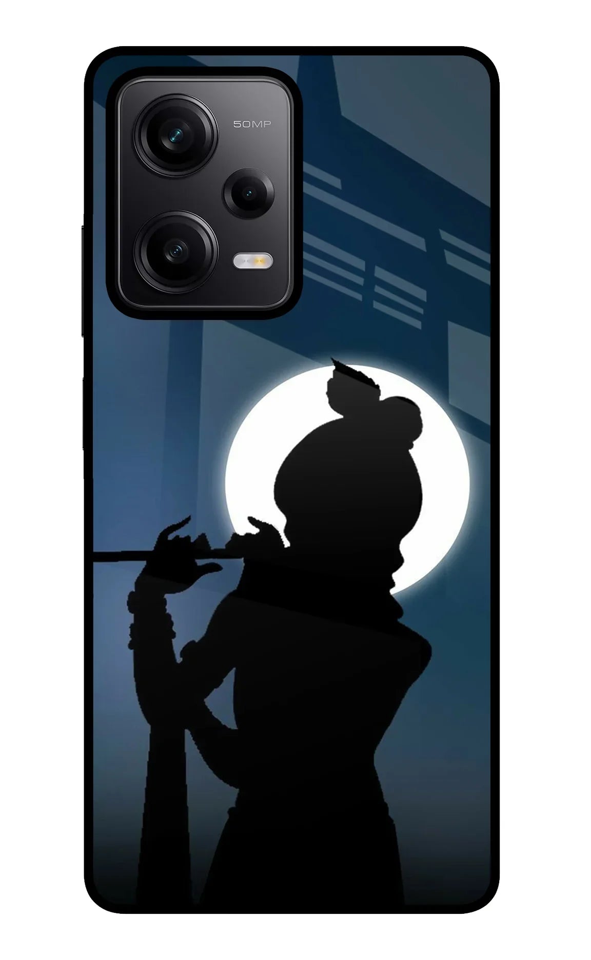 Shri Krishna Silhouette Poco X5 5G Glass Case - Shri Krishna Silhouette Poco X5 5G Glass Case Shri Krishna Silhouette Poco X5 5G Glass Case