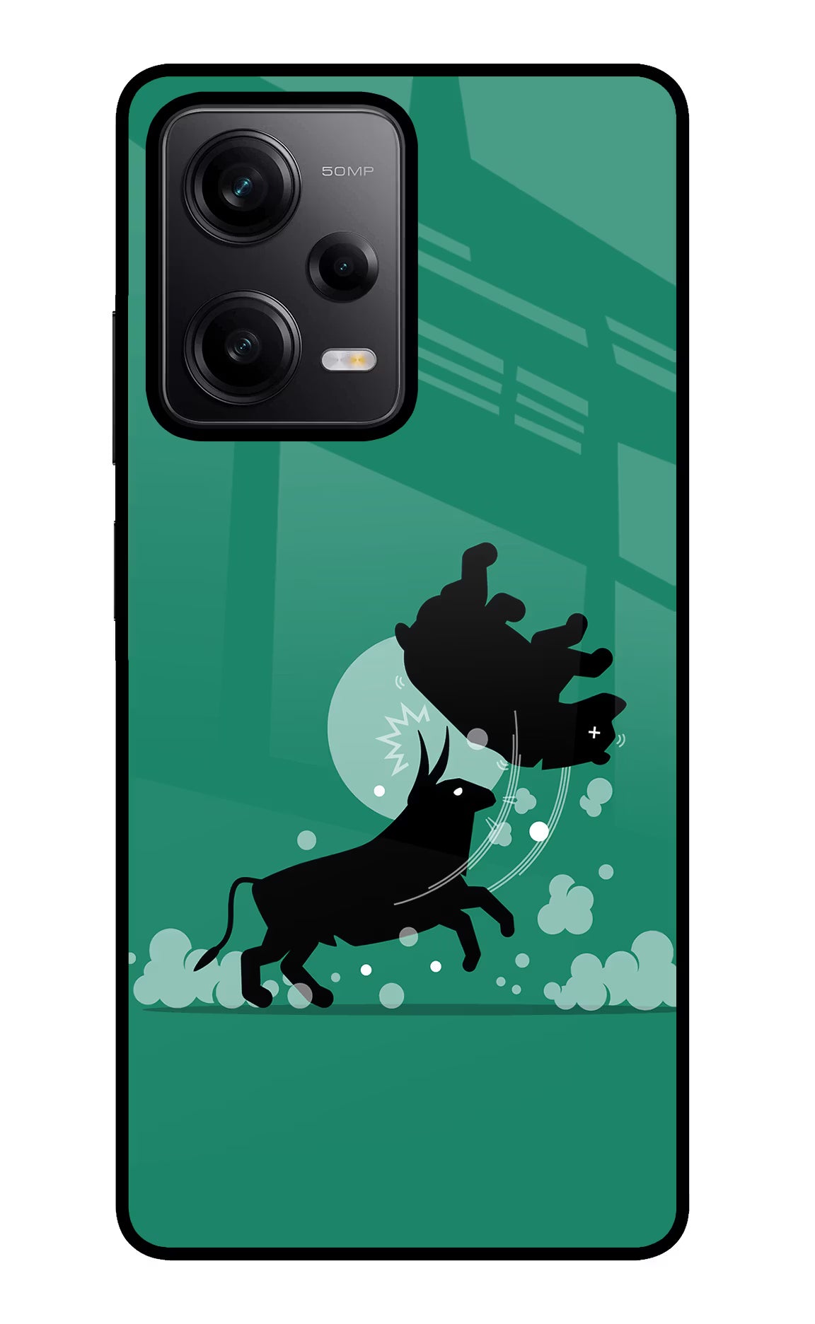 Bull Conqueror Poco X5 5G Glass Case - Bull Conqueror Poco X5 5G Glass Case Bull Conqueror Poco X5 5G Glass Case