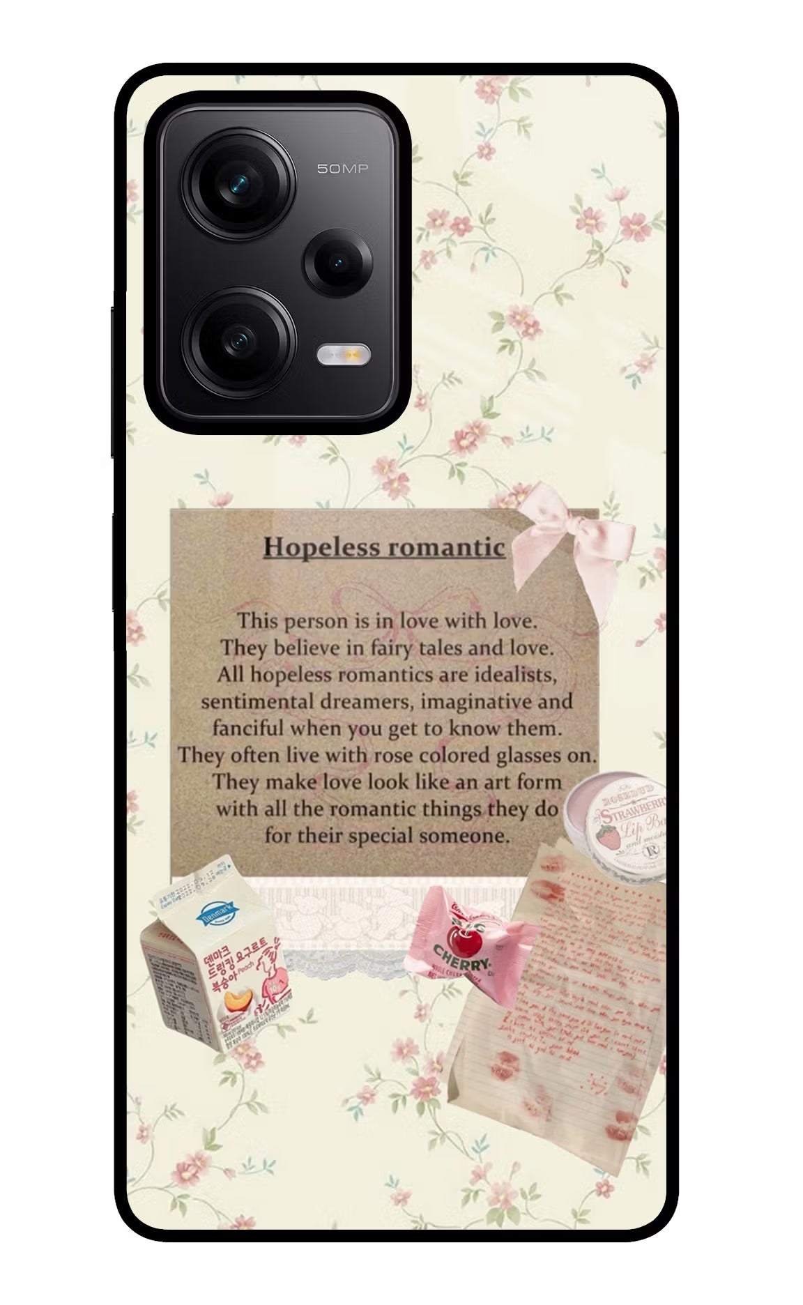 Hopeless Romantic Poco X5 5G Glass Case - Hopeless Romantic Poco X5 5G Glass Case Hopeless Romantic Poco X5 5G Glass Case