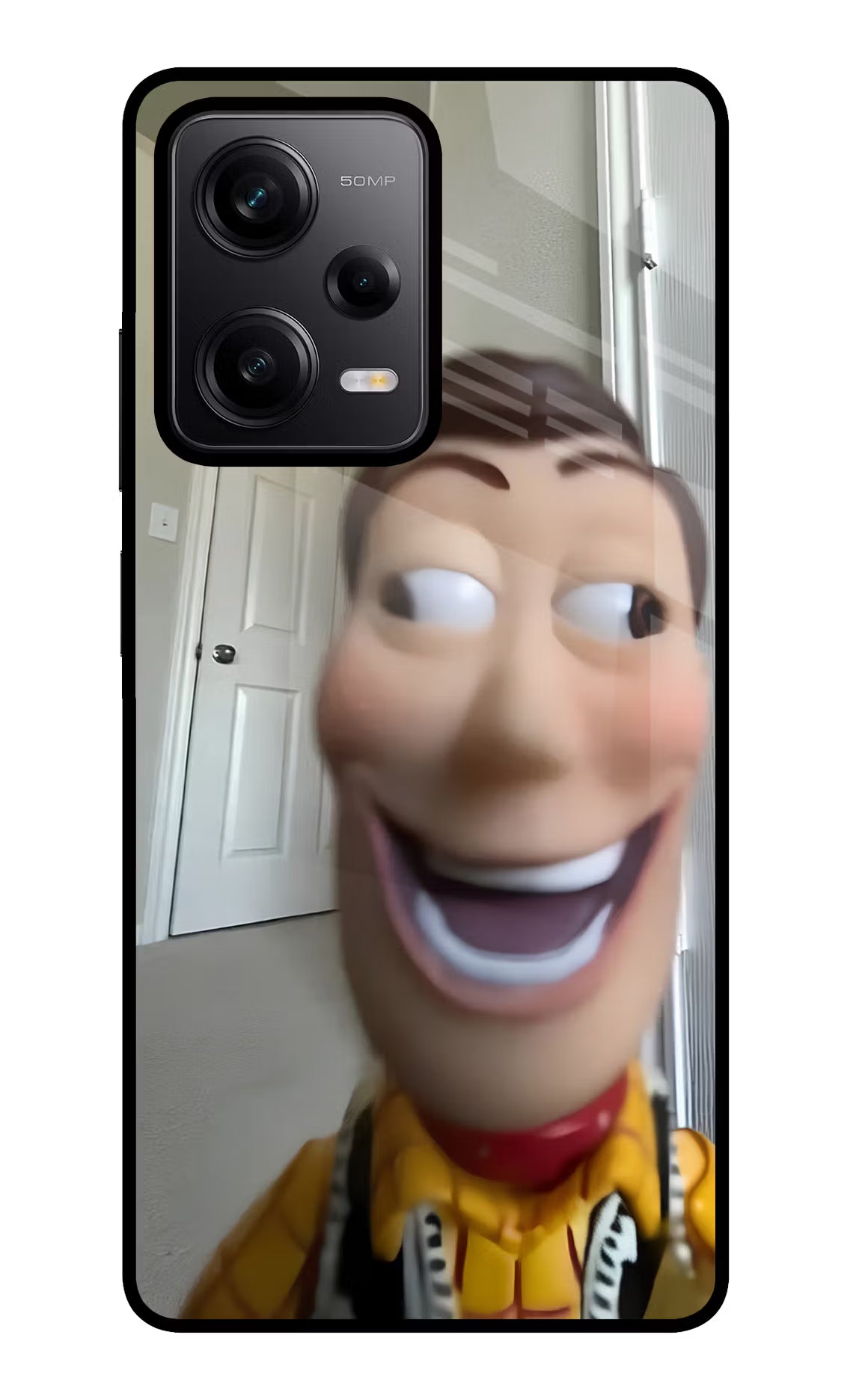 Side Eye Woody Poco X5 5G Glass Case - Side Eye Woody Poco X5 5G Glass Case Side Eye Woody Poco X5 5G Glass Case