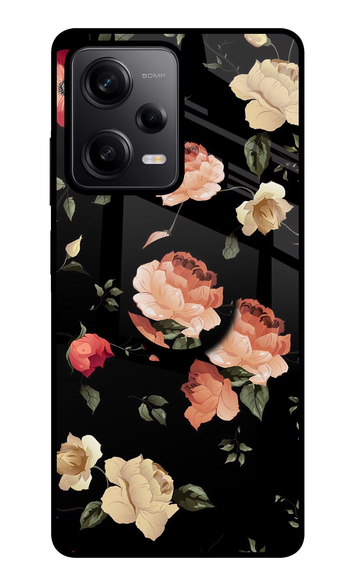 Flowers Poco X5 5G Glass Case - Flowers Poco X5 5G Glass Case Flowers Poco X5 5G Glass Case