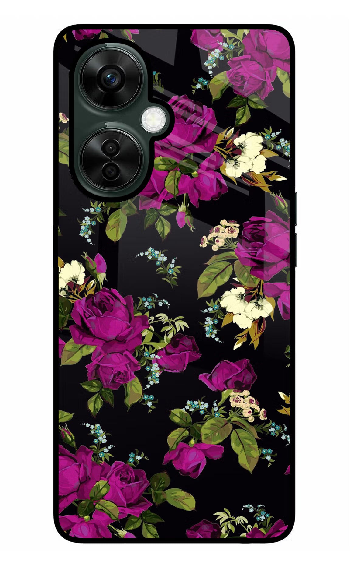 Flowers OnePlus Nord CE 3 Lite 5G Glass Case - Flowers OnePlus Nord CE 3 Lite 5G Glass Case Flowers OnePlus Nord CE 3 Lite 5G Glass Case