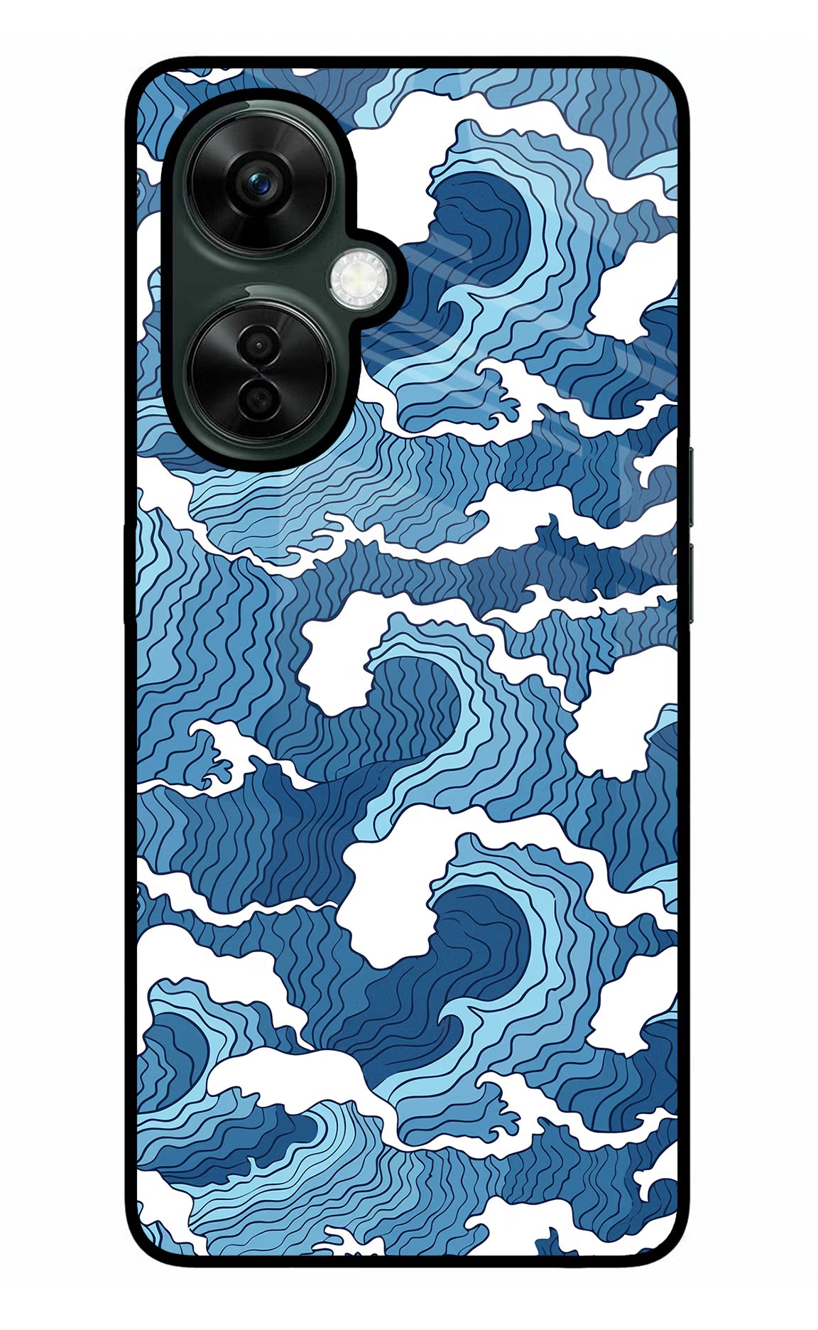 Blue Waves OnePlus Nord CE 3 Lite 5G Glass Case - Blue Waves OnePlus Nord CE 3 Lite 5G Glass Case Blue Waves OnePlus Nord CE 3 Lite 5G Glass Case