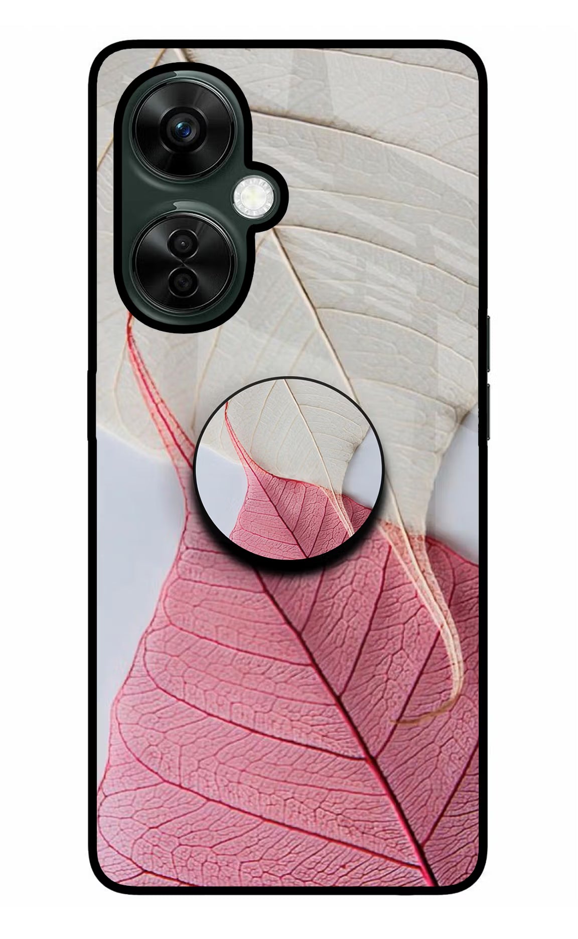 White Pink Leaf OnePlus Nord CE 3 Lite 5G Glass Case - White Pink Leaf OnePlus Nord CE 3 Lite 5G Glass Case White Pink Leaf OnePlus Nord CE 3 Lite 5G Glass Case
