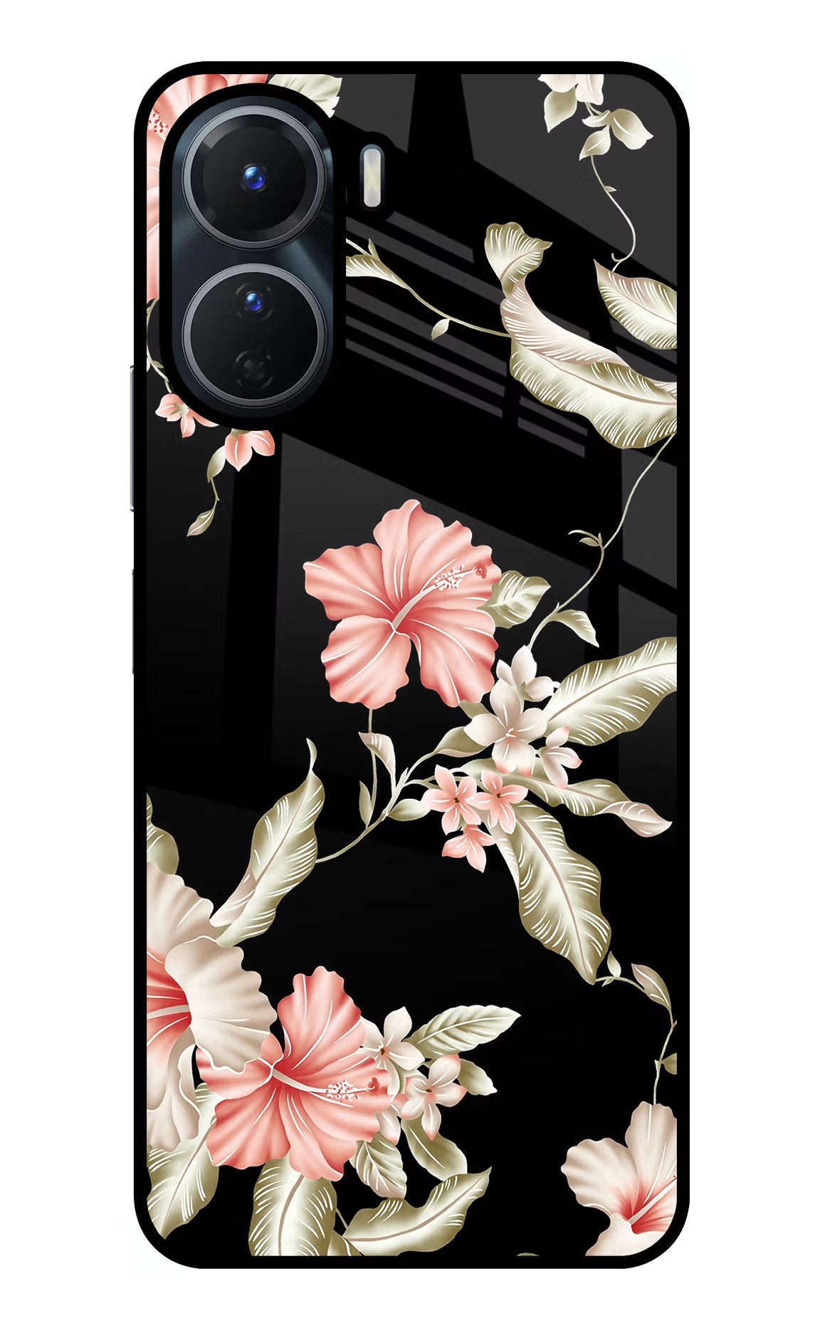 Flowers Vivo Y56 5G Glass Case - Flowers Vivo Y56 5G Glass Case Flowers Vivo Y56 5G Glass Case