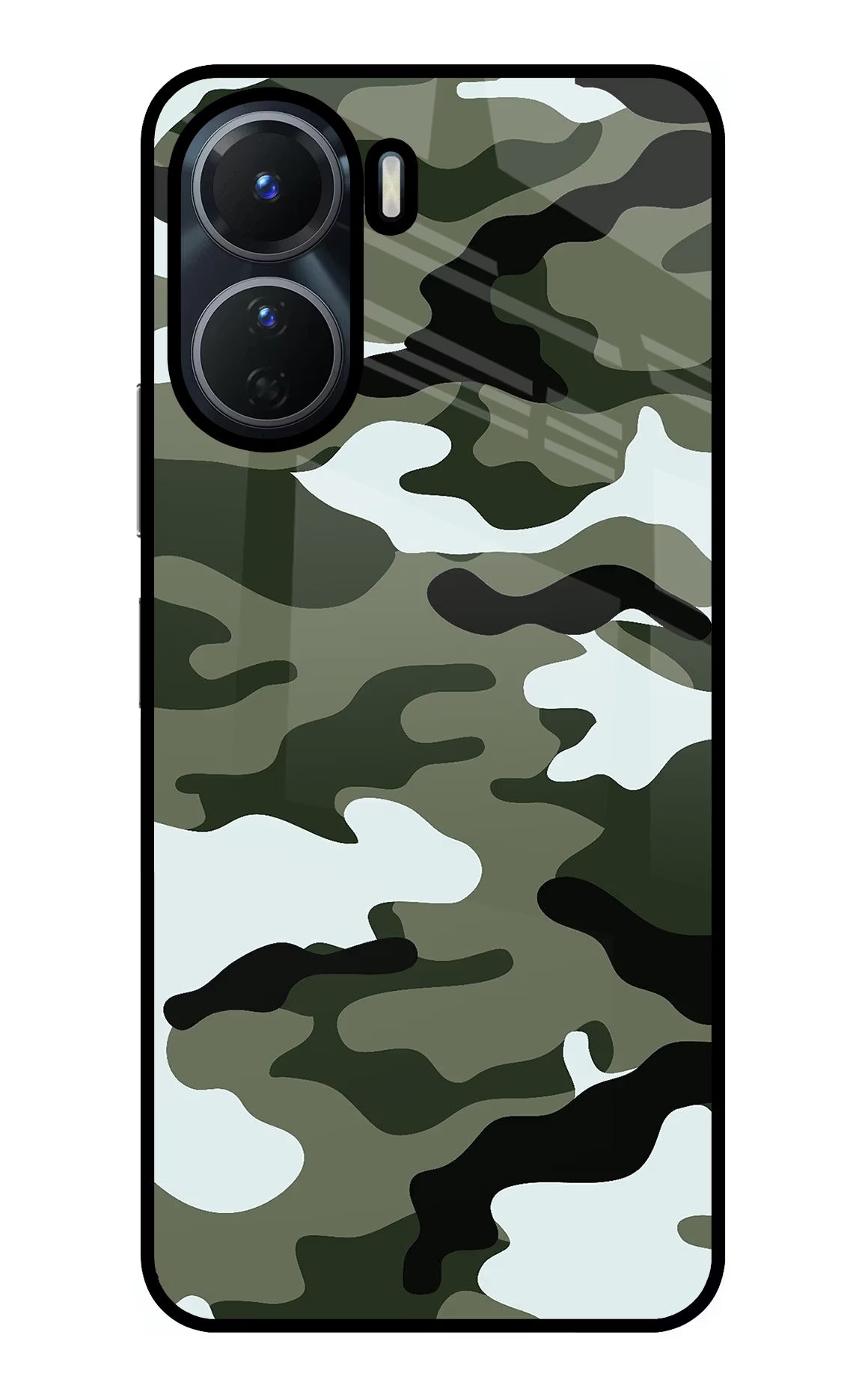 Camouflage Vivo Y56 5G Glass Case - Camouflage Vivo Y56 5G Glass Case Camouflage Vivo Y56 5G Glass Case