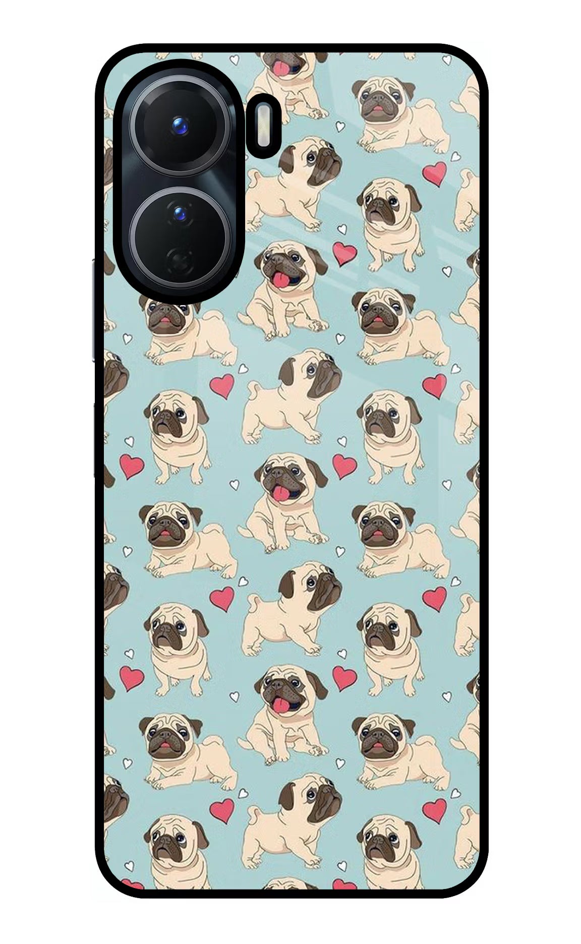 Pug Dog Vivo Y56 5G Glass Case - Pug Dog Vivo Y56 5G Glass Case Pug Dog Vivo Y56 5G Glass Case