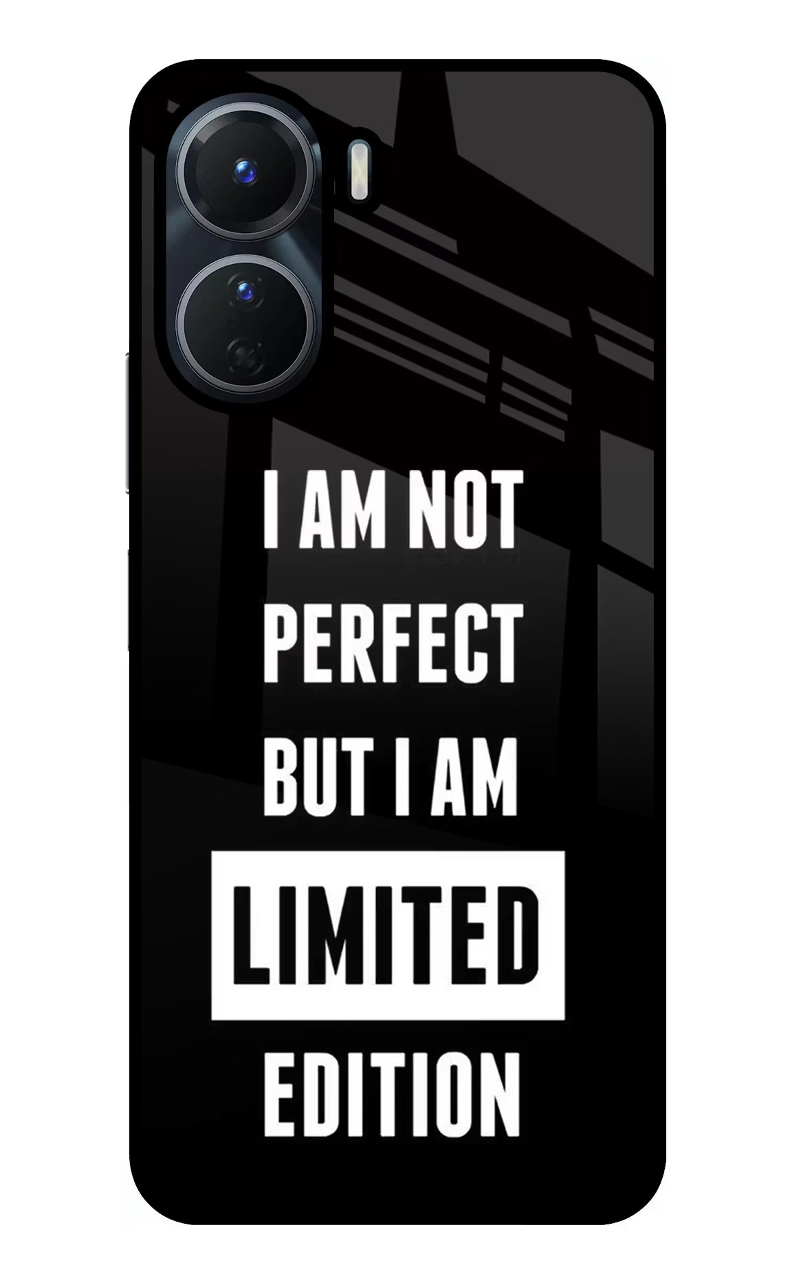 I Am Not Perfect But I Am Limited Edition Vivo Y56 5G Glass Case - I Am Not Perfect But I Am Limited Edition Vivo Y56 5G Glass Case I Am Not Perfect But I Am Limited Edition Vivo Y56 5G Glass Case