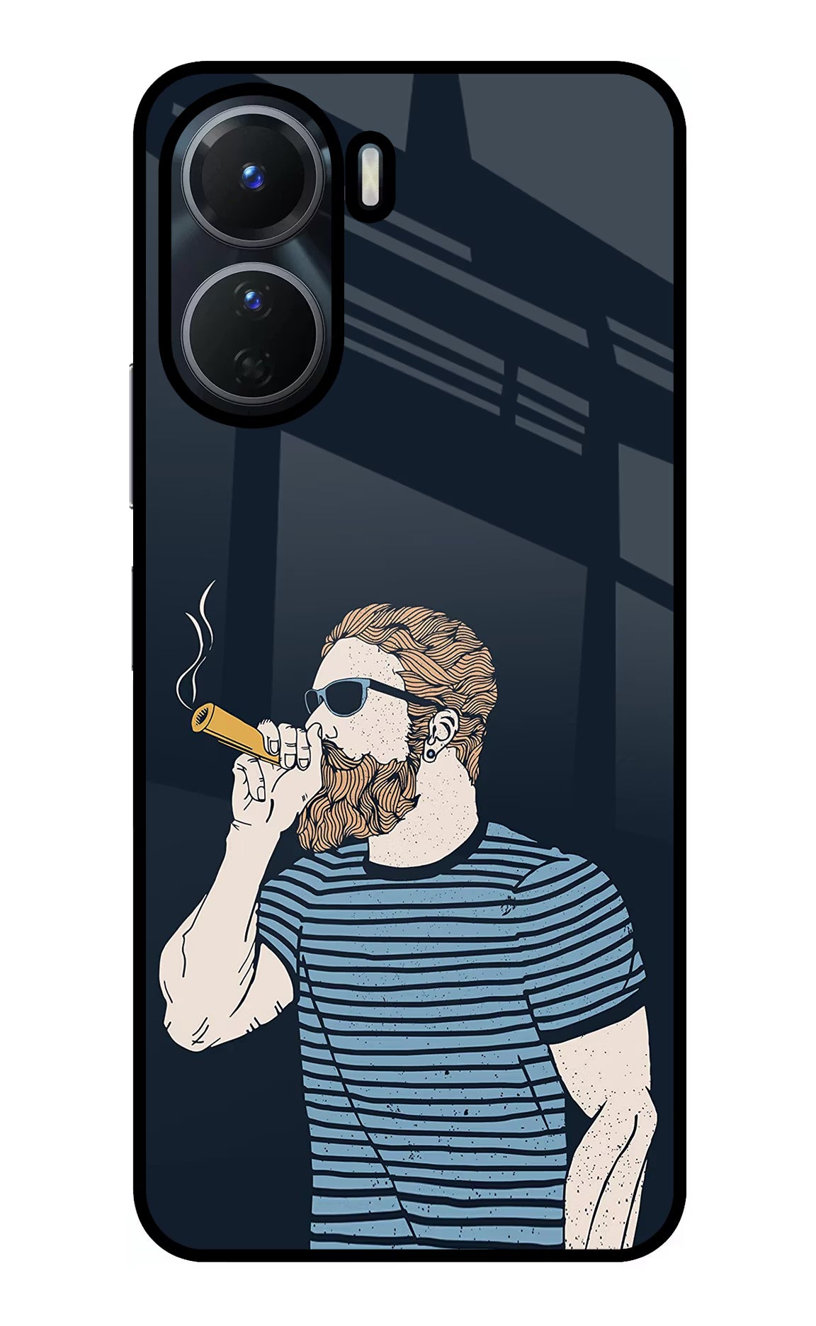 Smoking Vivo Y56 5G Glass Case - Smoking Vivo Y56 5G Glass Case Smoking Vivo Y56 5G Glass Case