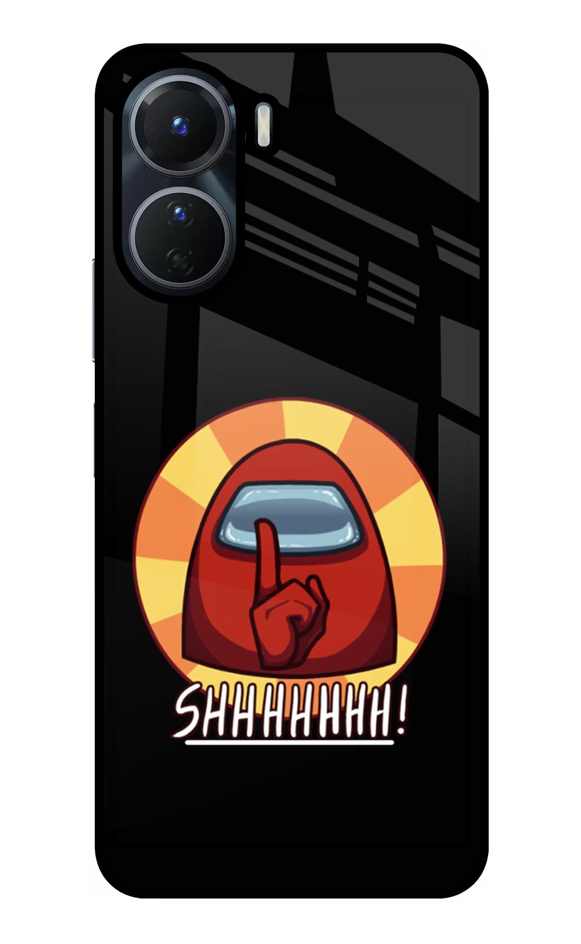Among Us Shhh! Vivo Y56 5G Glass Case - Among Us Shhh! Vivo Y56 5G Glass Case Among Us Shhh! Vivo Y56 5G Glass Case