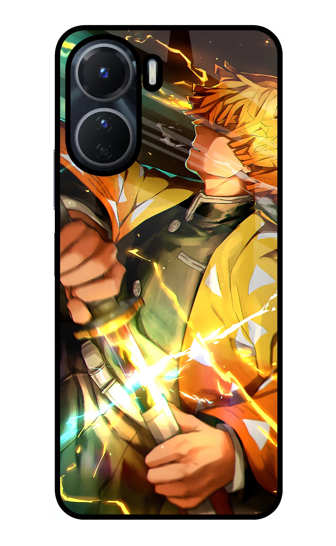 Demon Slayer Vivo Y56 5G Glass Case - Demon Slayer Vivo Y56 5G Glass Case Demon Slayer Vivo Y56 5G Glass Case
