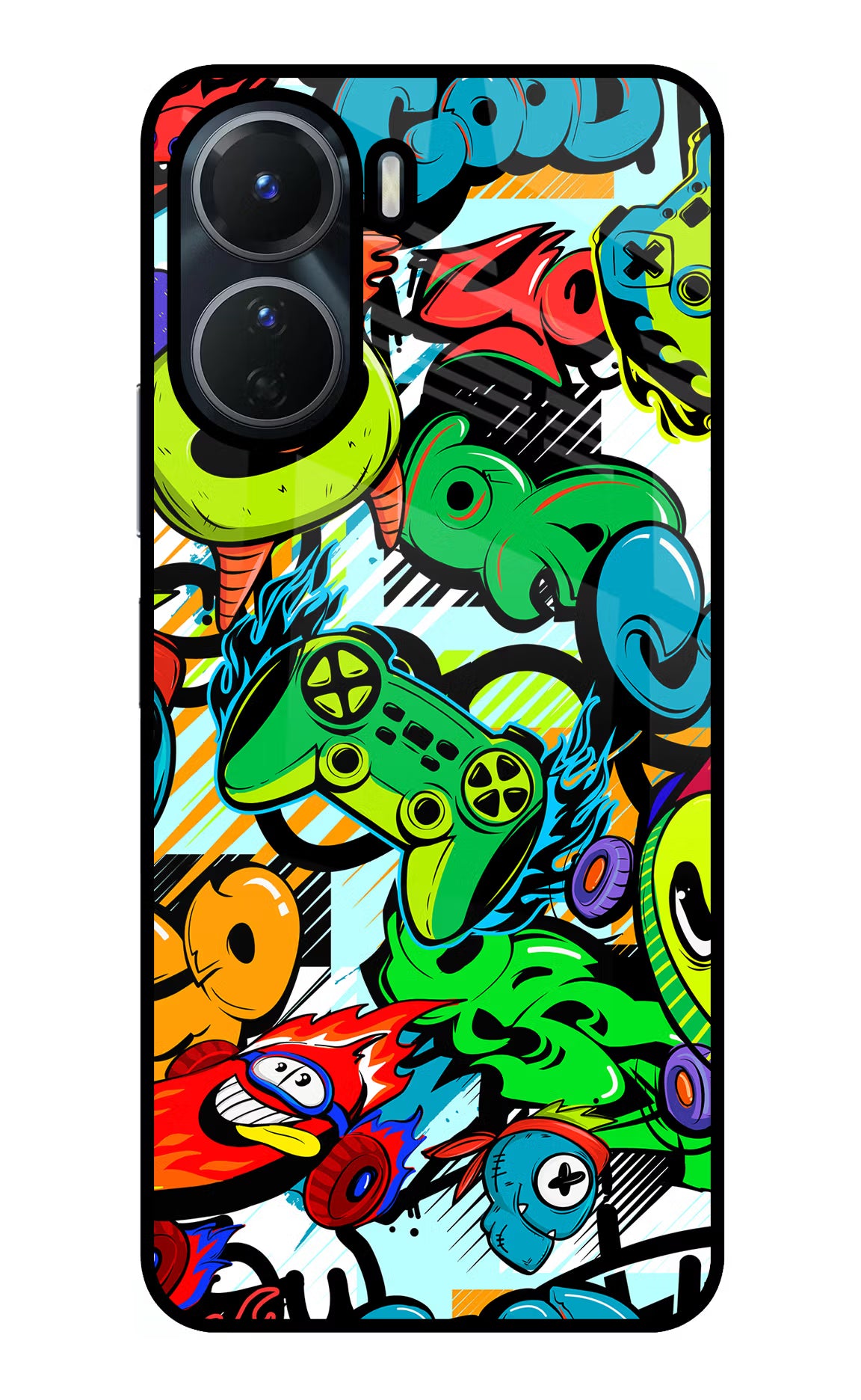 Game Doodle Vivo Y56 5G Glass Case - Game Doodle Vivo Y56 5G Glass Case Game Doodle Vivo Y56 5G Glass Case