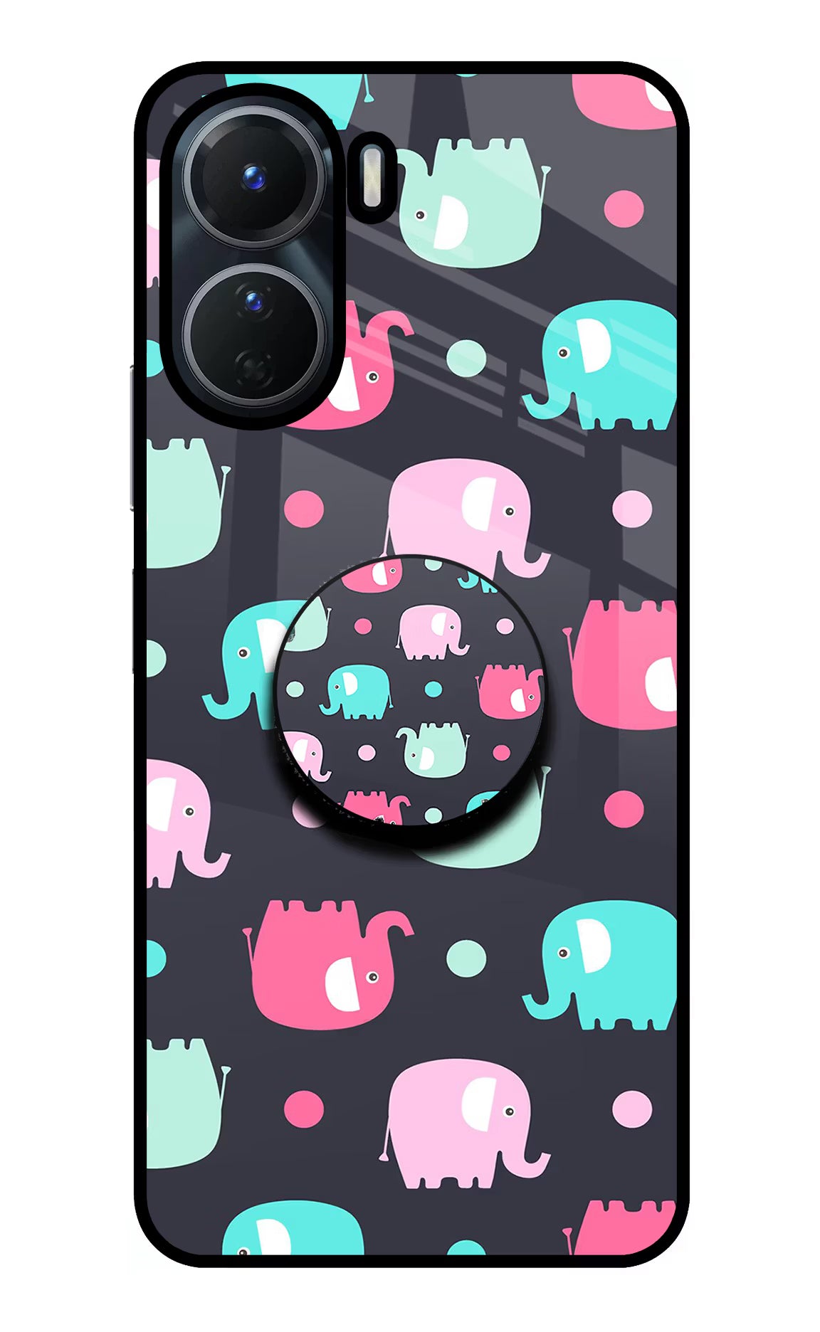 Baby Elephants Vivo Y56 5G Glass Case - Baby Elephants Vivo Y56 5G Glass Case Baby Elephants Vivo Y56 5G Glass Case