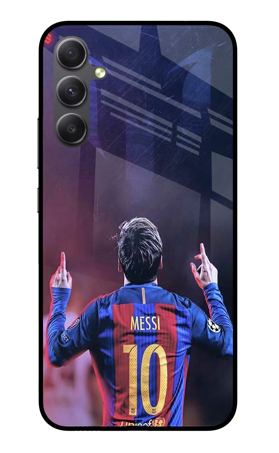 Messi Samsung A34 5G Glass Case Back Cover by Casekaro
