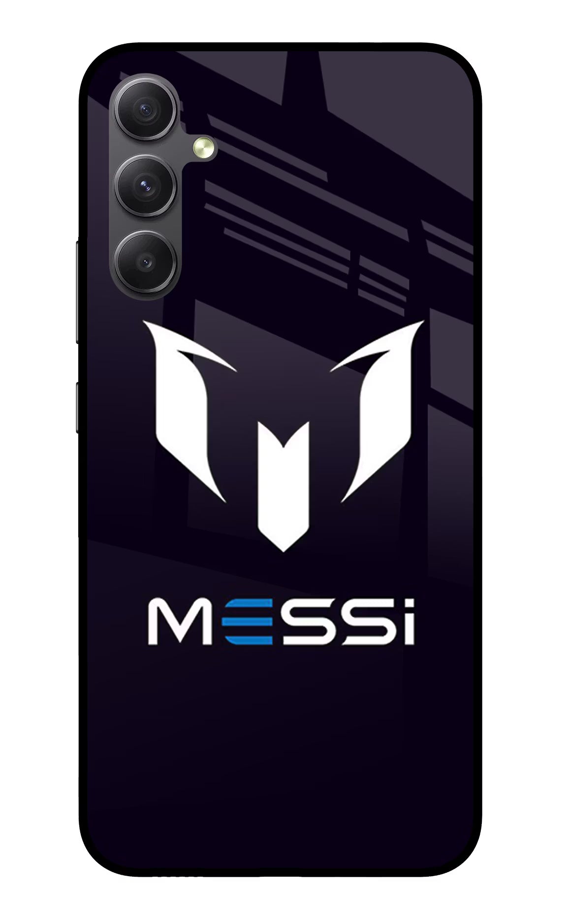 Messi Logo Samsung A34 5G Glass Case Back Cover by Casekaro