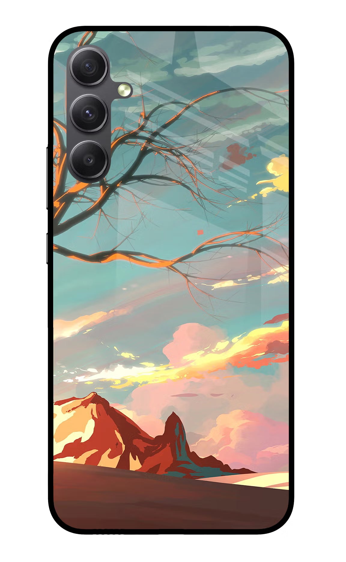 Scenery Samsung A34 5G Glass Case Back Cover by Casekaro