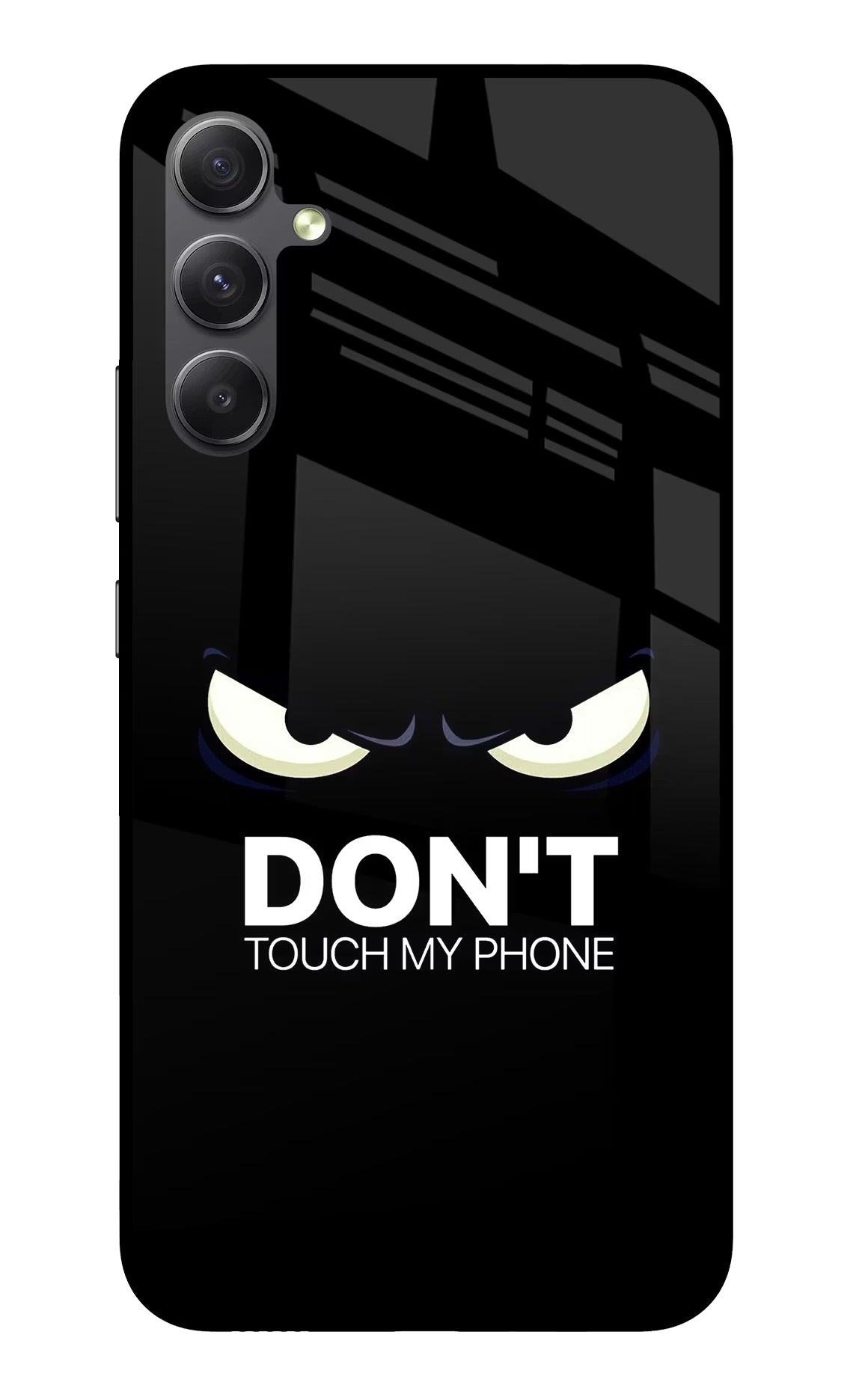 Don'T Touch My Phone Samsung A34 5G Glass Case Back Cover by Casekaro