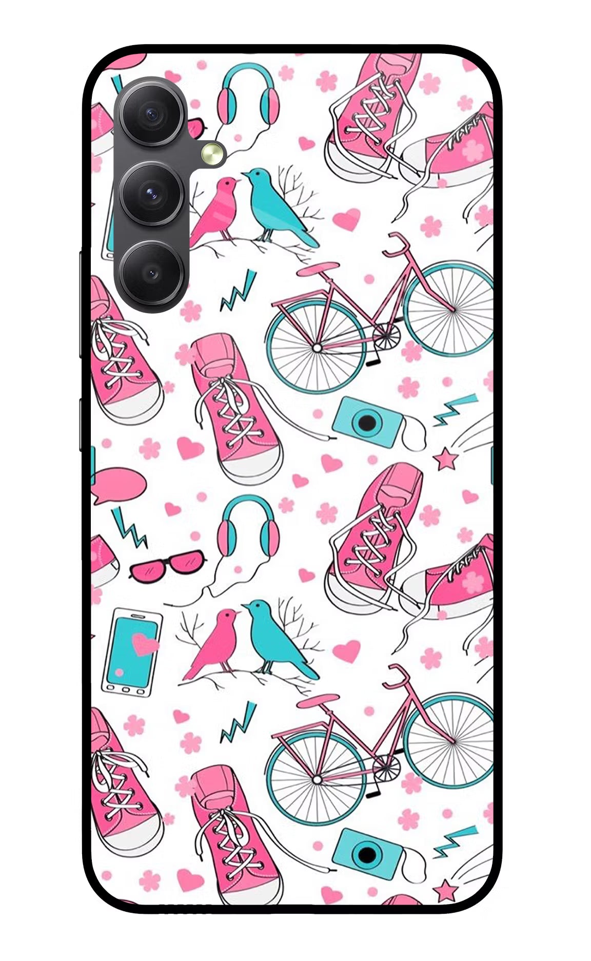 Artwork Samsung A34 5G Glass Case Back Cover by Casekaro